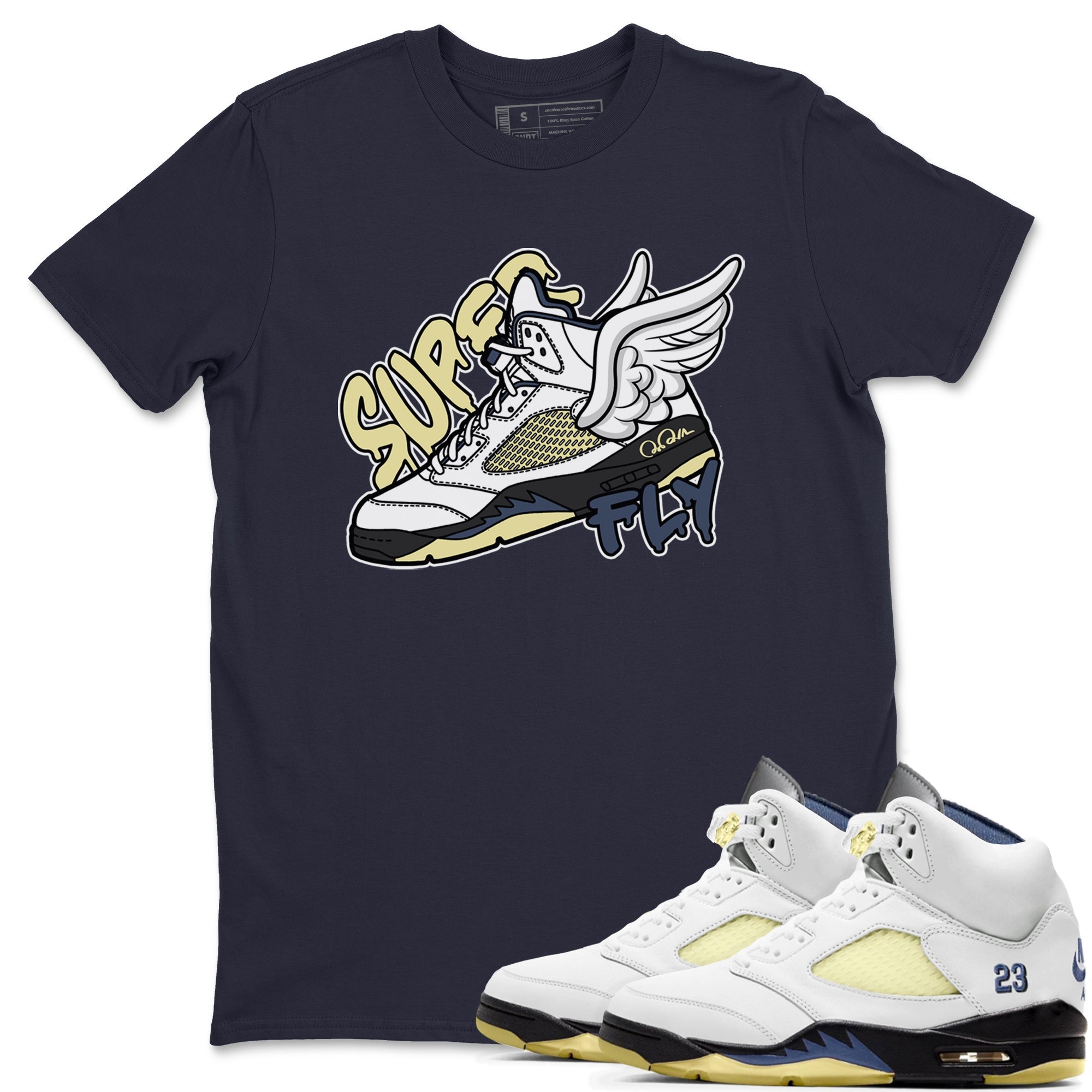 Air Jordan 5 A Ma Maniere x Photon Dust shirt to match jordans Super Fly sneaker tees Jordan 5 A Ma Maniere "Dawn" Drip Gear Zone Unisex Navy 1 T-Shirt