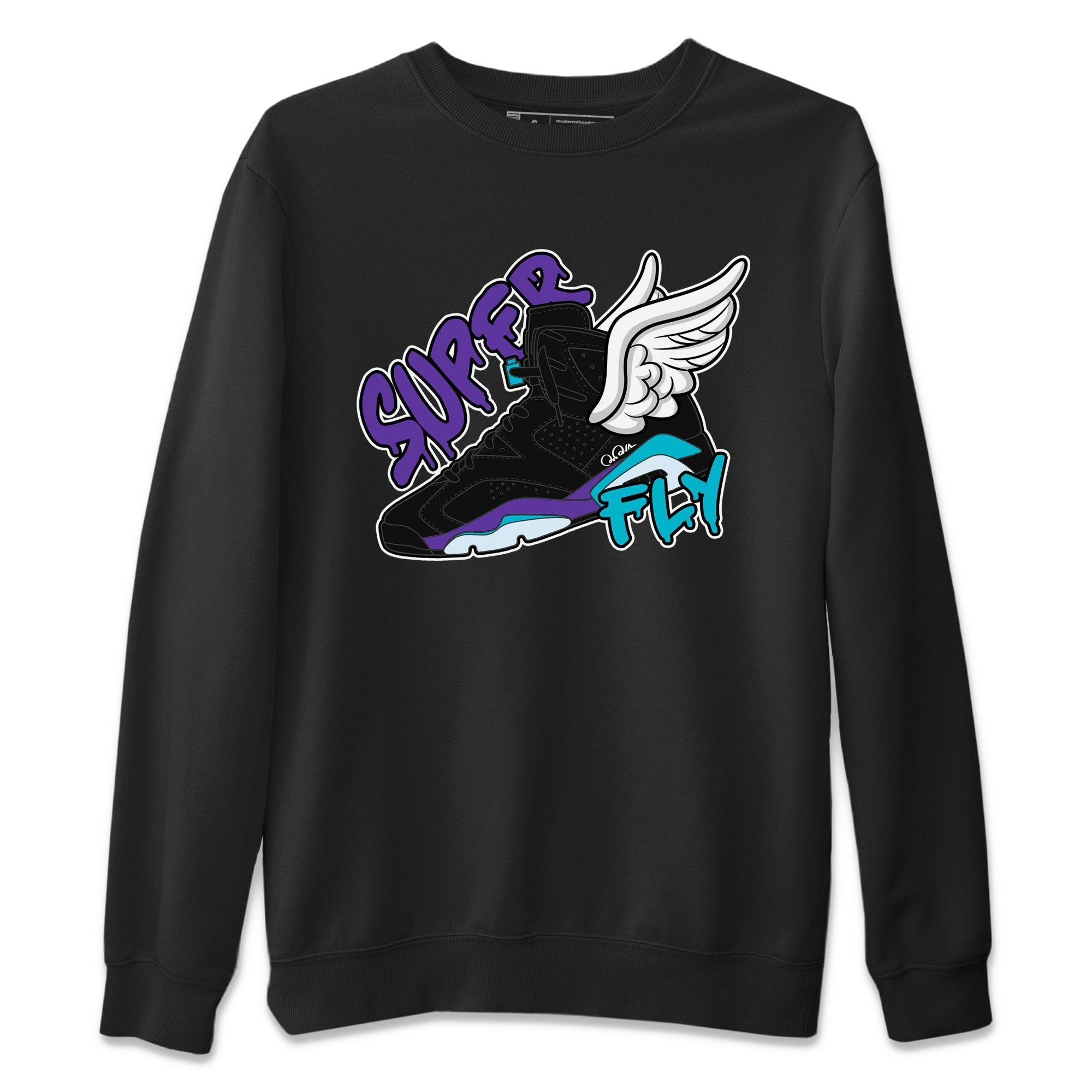 Air Jordan 6 Aqua Sneaker Match Tees Super Fly Sneaker Tees AJ6 Aqua Sneaker Release Tees Unisex Shirts Black 2