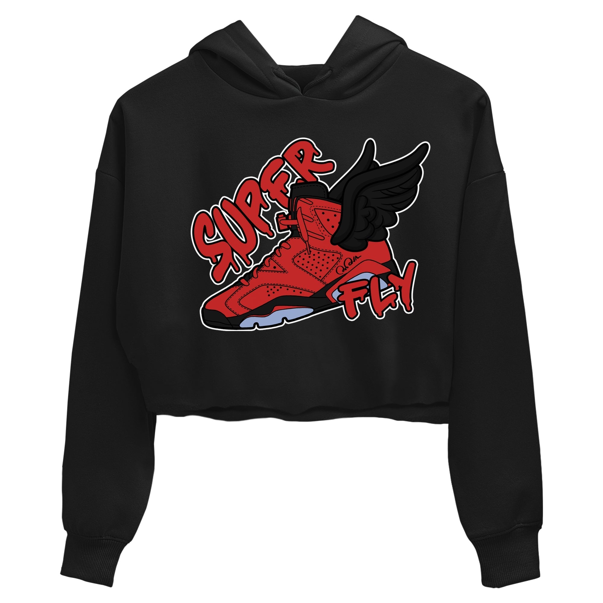 Air Jordan 6 Toro Bravo Sneaker Match Tees Super Fly Sneaker Tees AJ6 Toro Bravo Sneaker Release Tees Women's Shirts Black 2