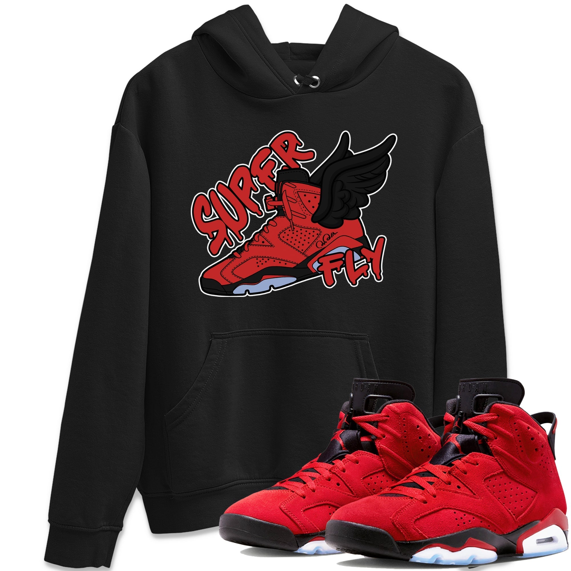 Air Jordan 6 Toro Bravo Sneaker Match Tees Super Fly Sneaker Tees AJ6 Toro Bravo Sneaker Release Tees Unisex Shirts Black 1
