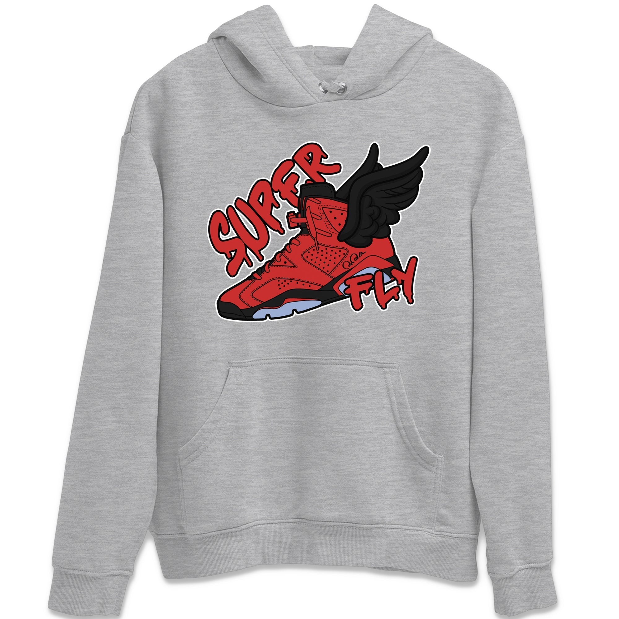 Air Jordan 6 Toro Bravo Sneaker Match Tees Super Fly Sneaker Tees AJ6 Toro Bravo Sneaker Release Tees Unisex Shirts Heather Grey 2