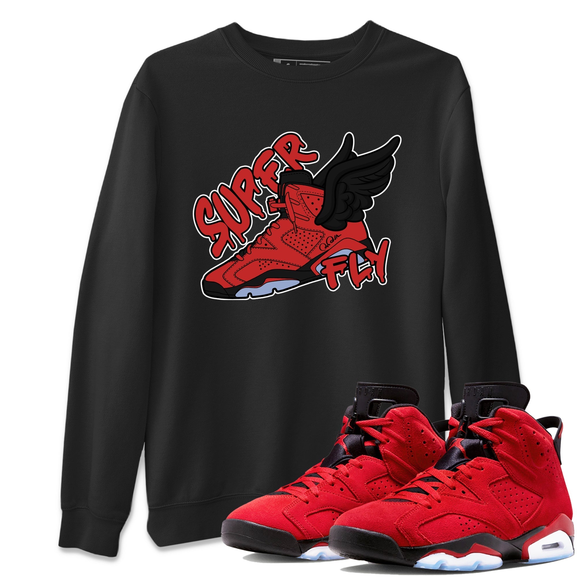 Air Jordan 6 Toro Bravo Sneaker Match Tees Super Fly Sneaker Tees AJ6 Toro Bravo Sneaker Release Tees Unisex Shirts Black 1