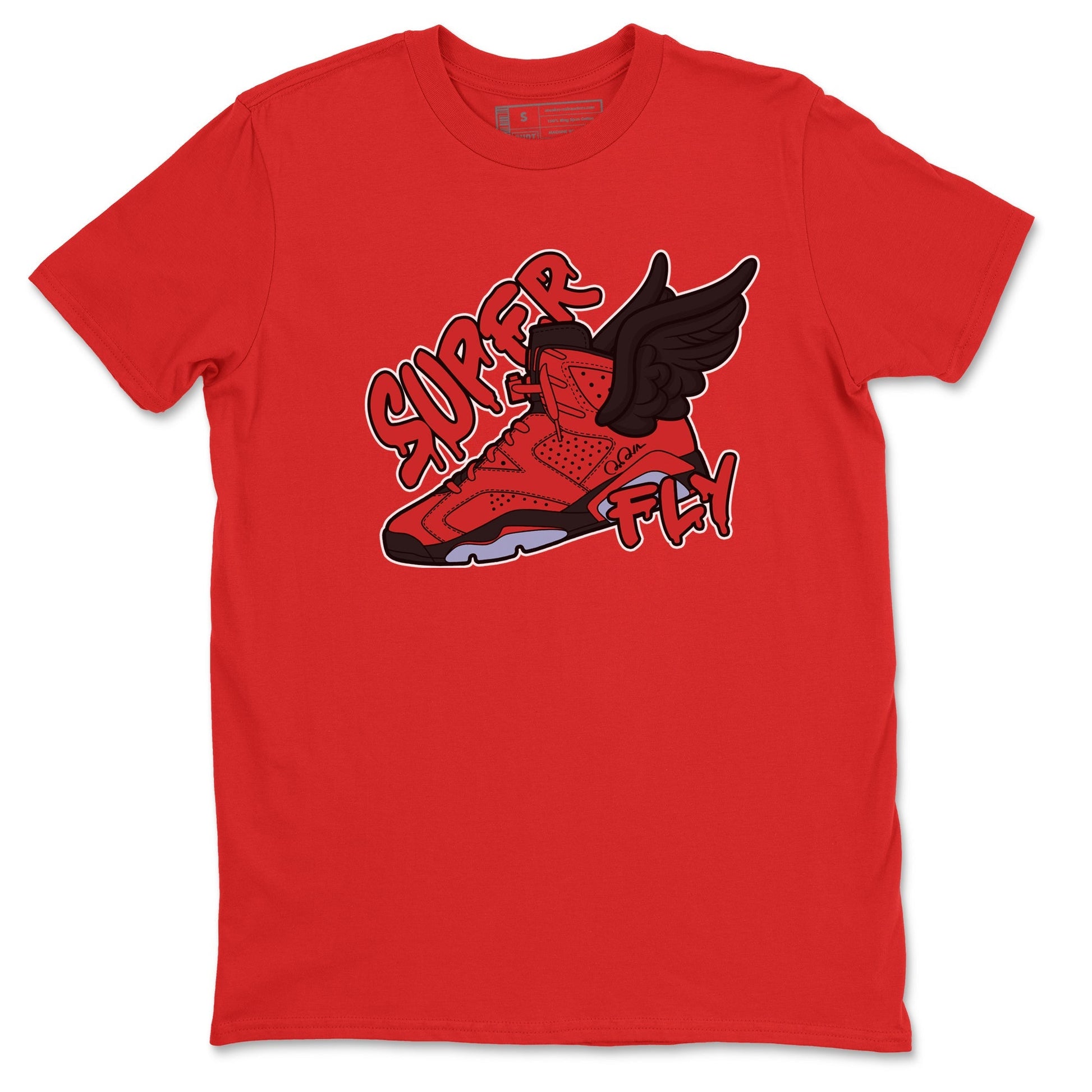 Air Jordan 6 Toro Bravo Sneaker Match Tees Super Fly Sneaker Tees AJ6 Toro Bravo Sneaker Release Tees Unisex Shirts Red 2