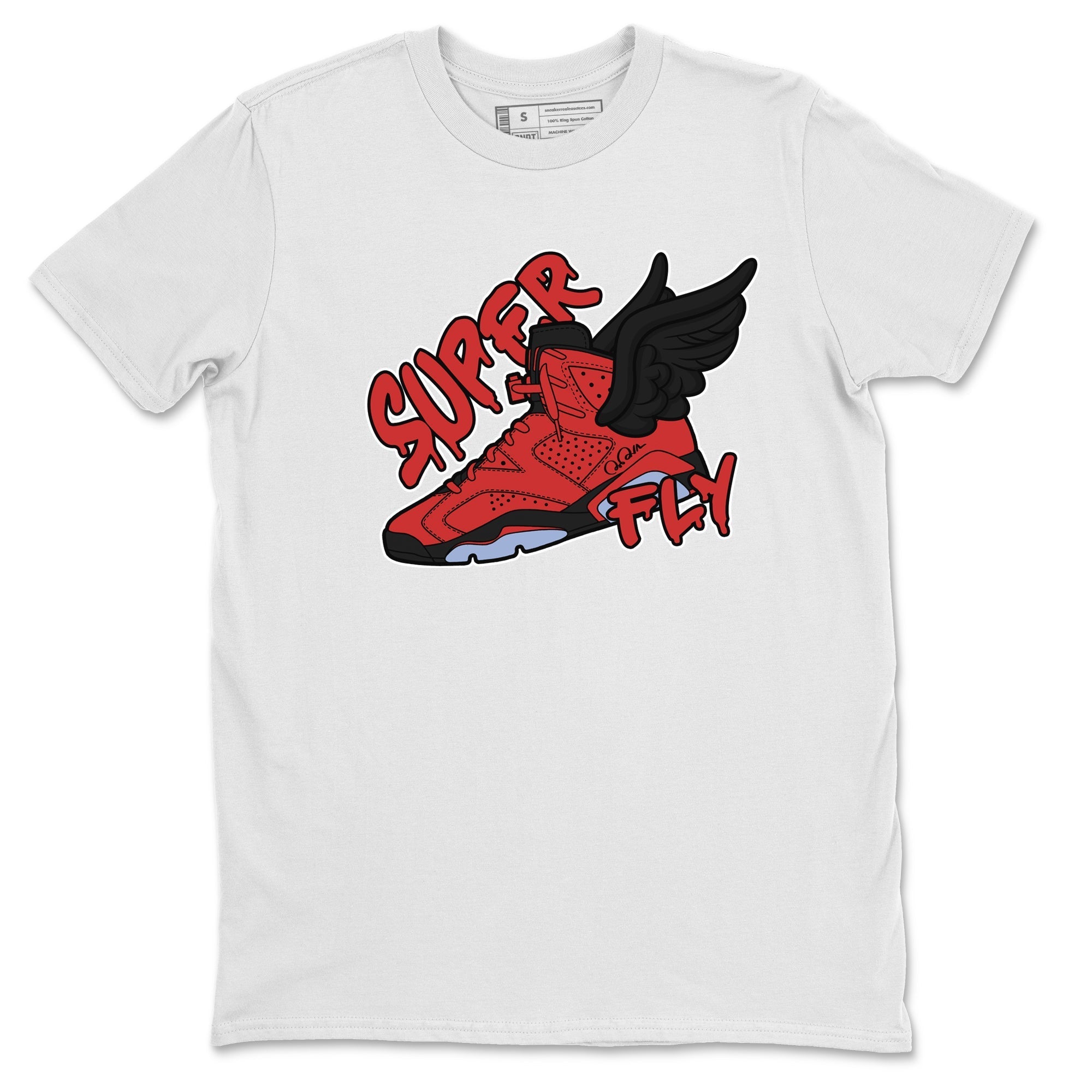 Air Jordan 6 Toro Bravo Sneaker Match Tees Super Fly Sneaker Tees AJ6 Toro Bravo Sneaker Release Tees Unisex Shirts White 2
