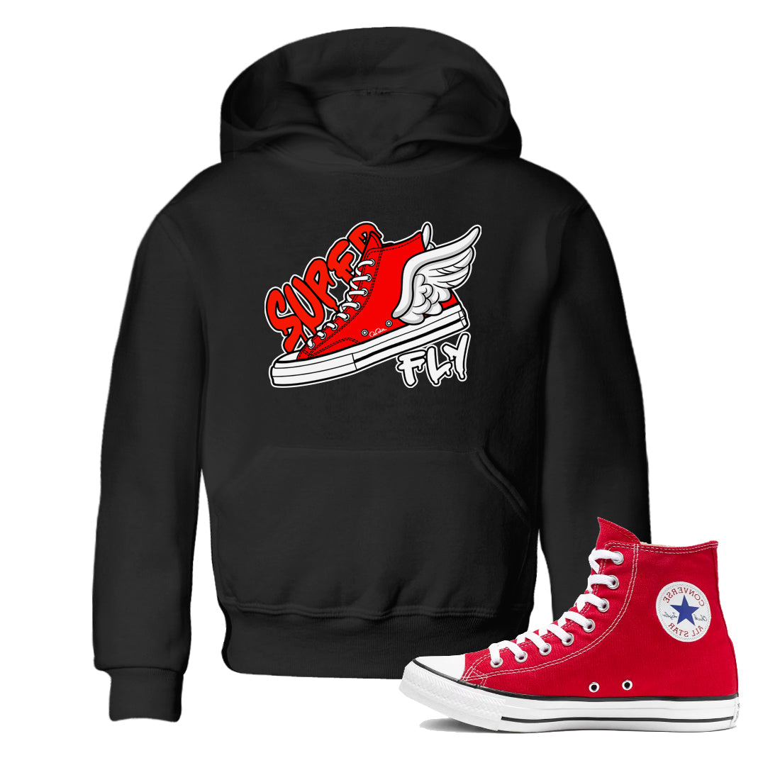 Converse High Top Red shirt to match sneakers Super Fly sneaker tees Shoes Match Converse High Top Red Drip Gear Zone Sneaker Tee Baby Toddler Black 1 T-Shirt