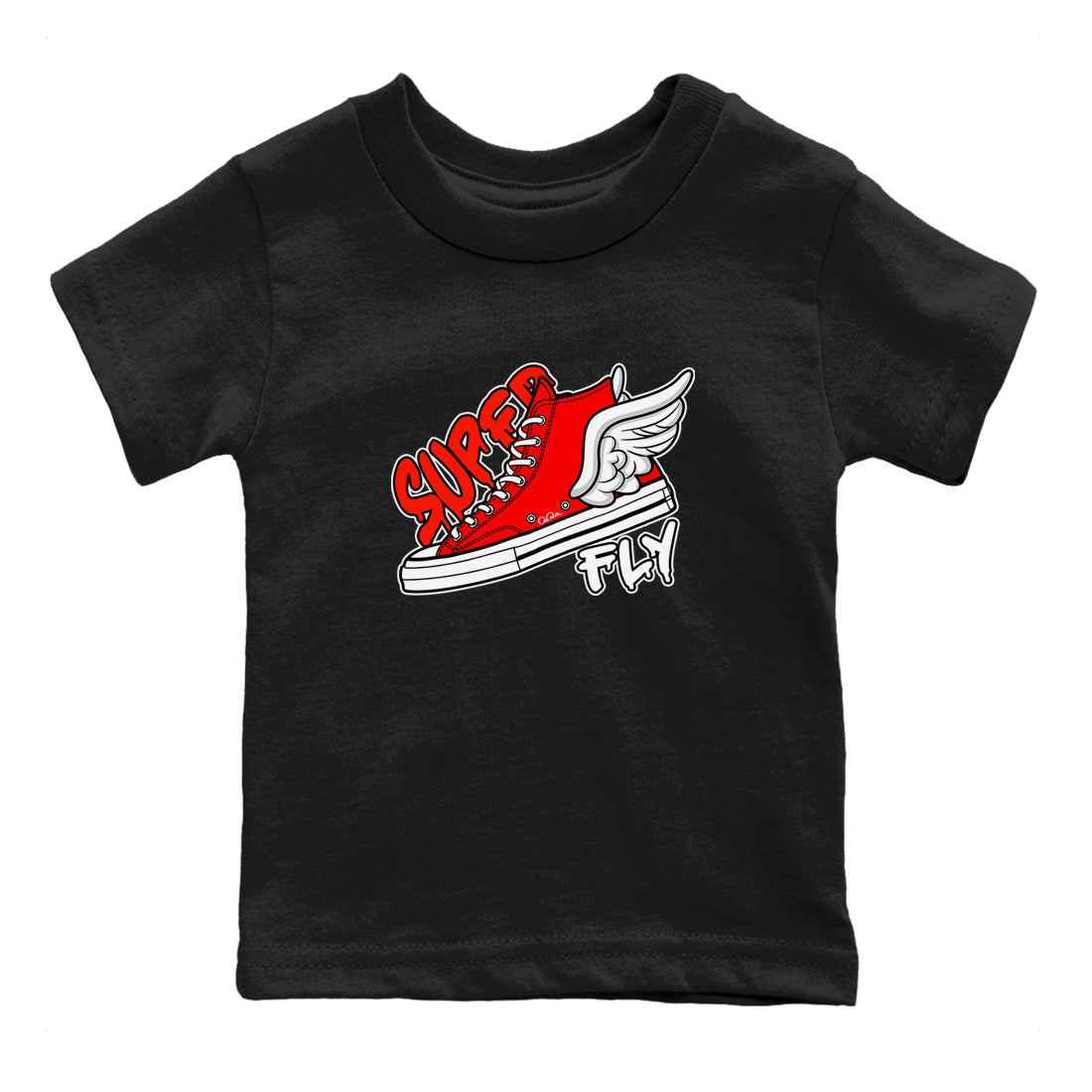 Converse High Top Red shirt to match sneakers Super Fly sneaker tees Shoes Match Converse High Top Red Drip Gear Zone Sneaker Tee Baby Toddler Black 2 T-Shirt
