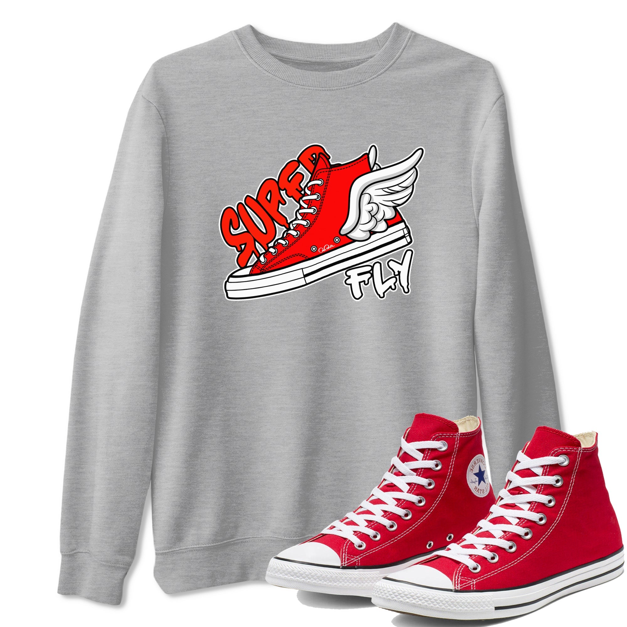 Converse High Top Red shirt to match sneakers Super Fly sneaker tees Shoes Match Converse High Top Red Drip Gear Zone Sneaker Tee Unisex Heather Grey 1 T-Shirt