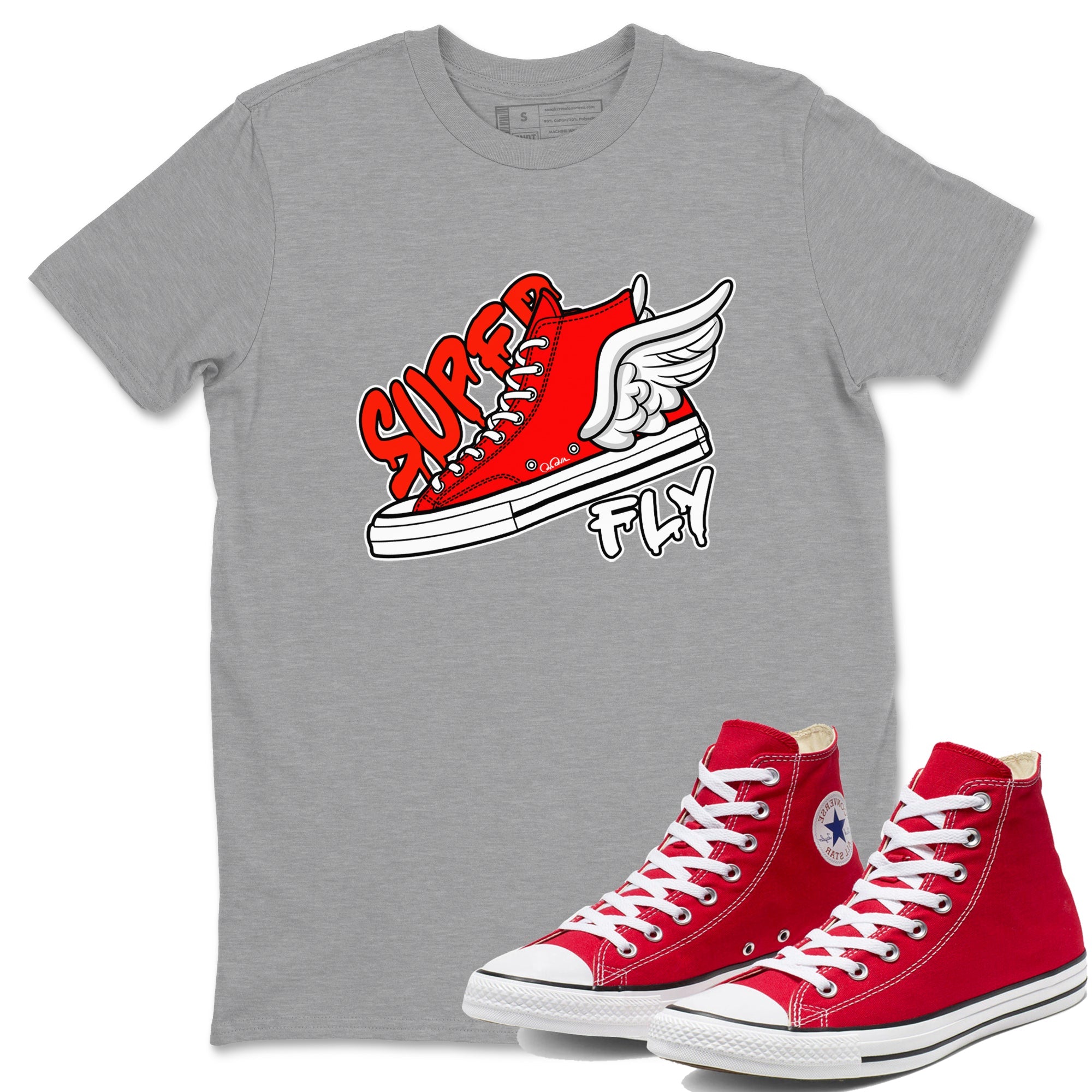 Converse High Top Red shirt to match sneakers Super Fly sneaker tees Shoes Match Converse High Top Red Drip Gear Zone Sneaker Tee Unisex Heather Grey 1 T-Shirt