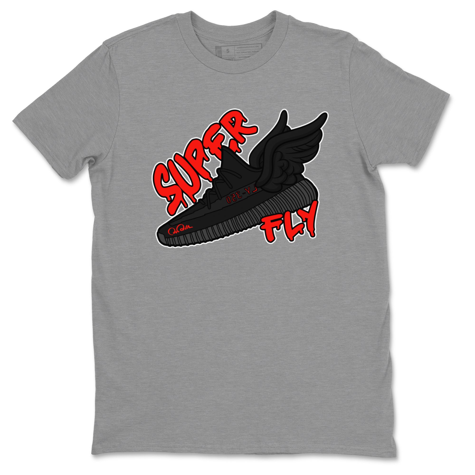 Yeezy 350 Bred shirt to match jordans Super Fly Streetwear Sneaker Shirt Adidas Yeezy Boost V2 350 Bred Drip Gear Zone Sneaker Matching Clothing Unisex Heather Grey 2 T-Shirt