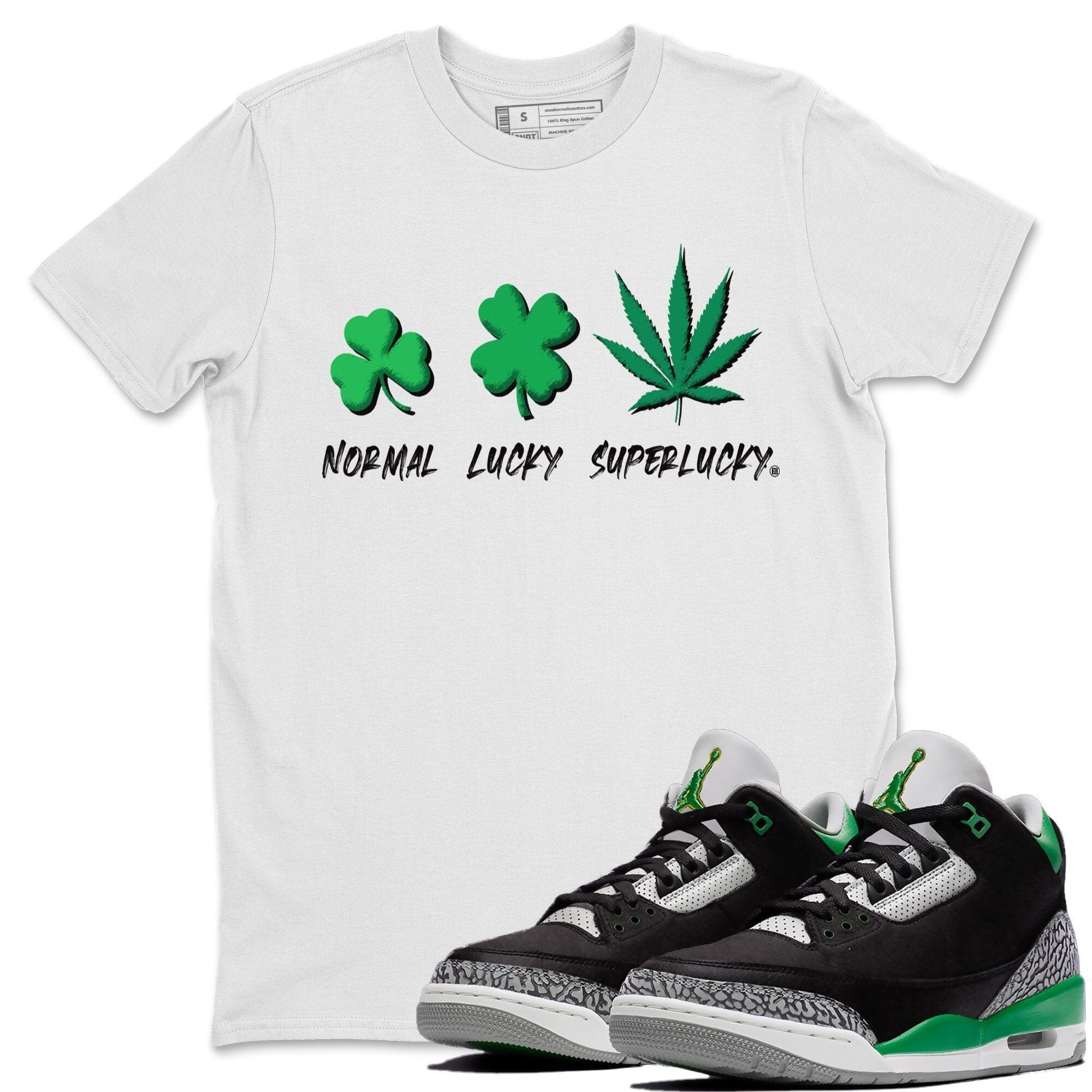 Jordan 3 Pine Green Shirt To Match Jordans Super Lucky Sneaker Tees Jordan 3 Pine Green Drip Gear Zone Sneaker Matching Clothing Unisex Shirts