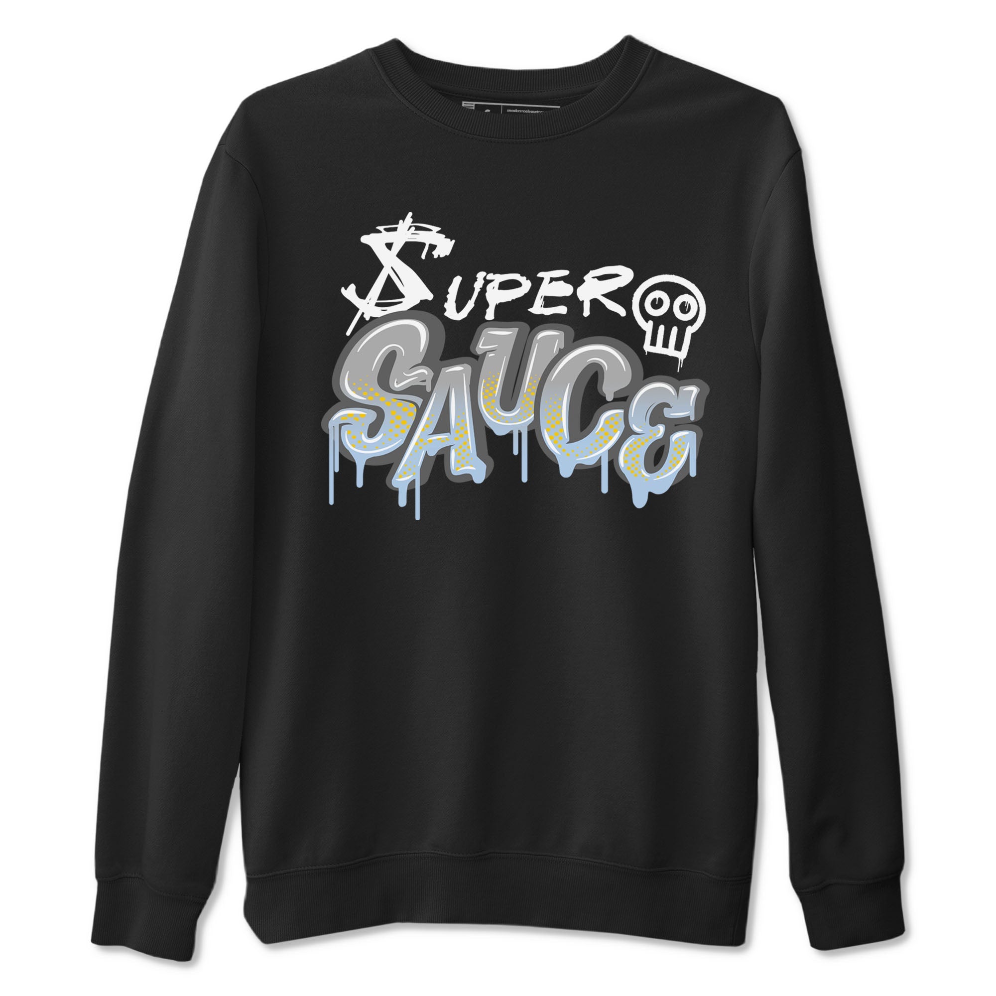 13s Blue Grey shirt to match jordans Super Sauce sneaker tees Air Jordan 13 Blue Grey Drip Gear Zone unisex cotton Black 2 crew neck shirt