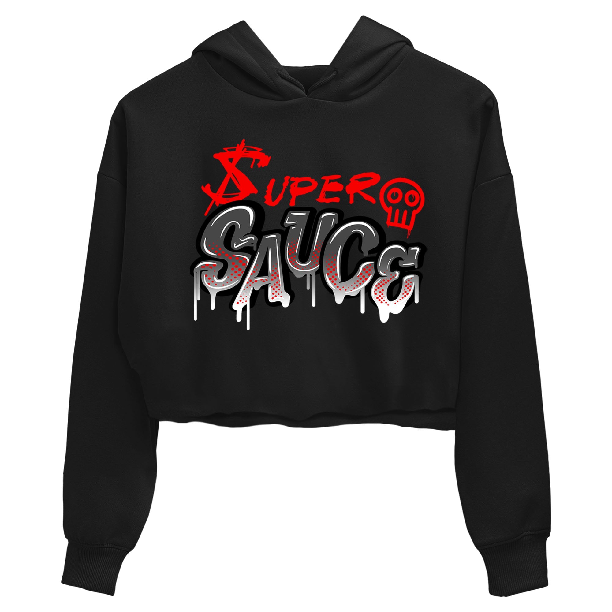 4s Bred Reimagined shirt to match jordans Super Sauce sneaker tees Air Jordan 4 Bred Reimagined Drip Gear Zone Black 2 crop length shirt