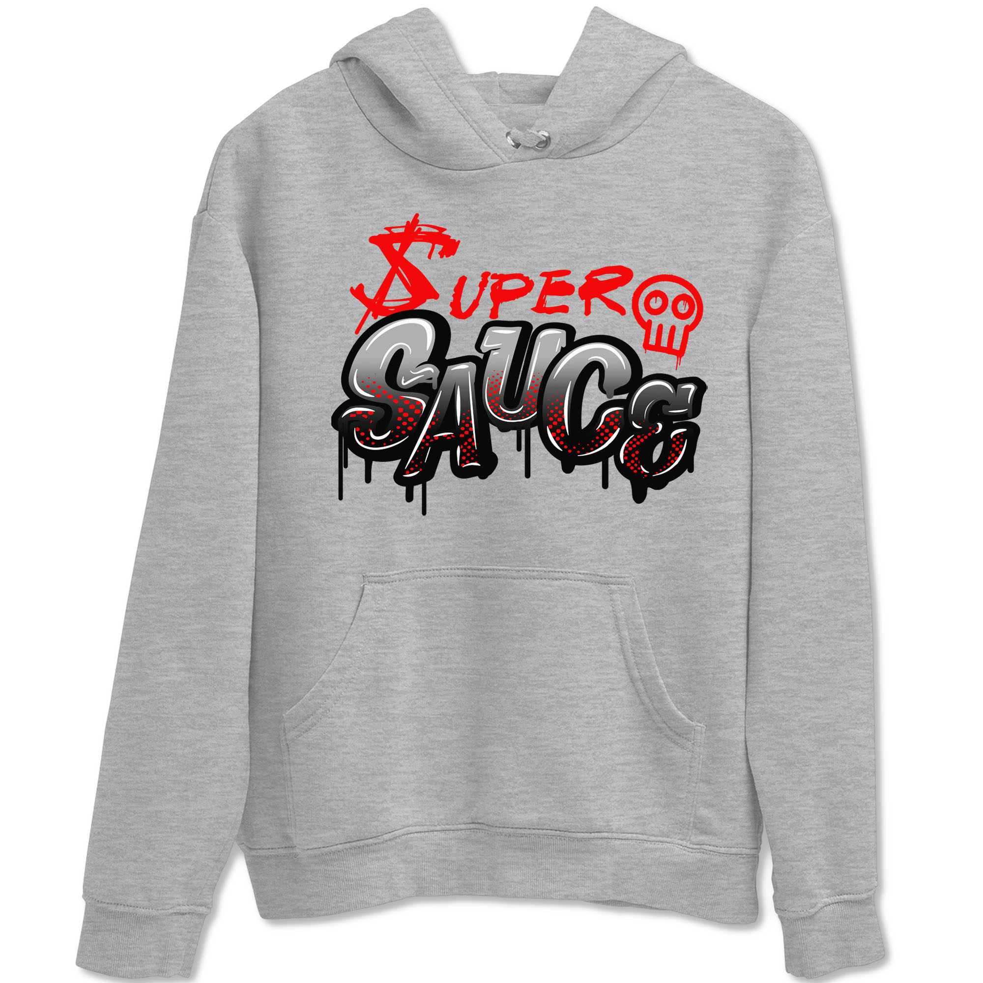 4s Bred Reimagined shirt to match jordans Super Sauce sneaker tees Air Jordan 4 Bred Reimagined Drip Gear Zone unisex cotton Heather Grey 2 crew neck shirt