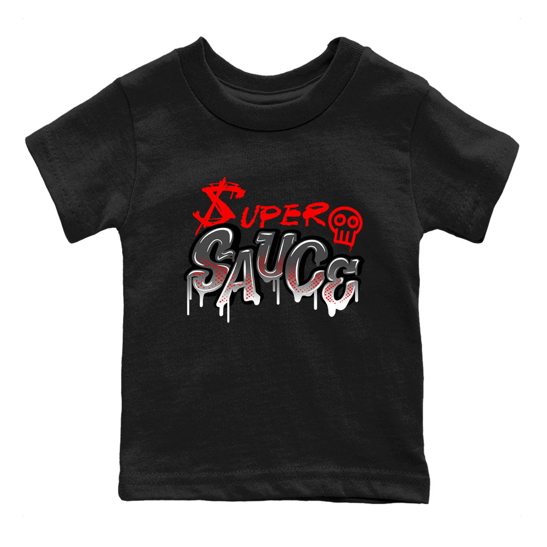 4s Bred Reimagined shirt to match jordans Super Sauce sneaker tees Air Jordan 4 Bred Reimagined Drip Gear Zone baby toddler Black 2 cotton Shirt