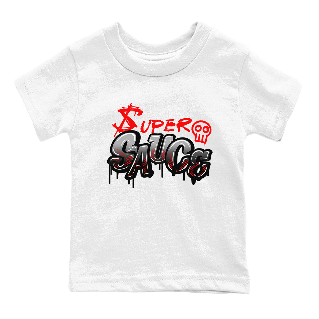 4s Bred Reimagined shirt to match jordans Super Sauce sneaker tees Air Jordan 4 Bred Reimagined Drip Gear Zone baby toddler White 2 cotton Shirt
