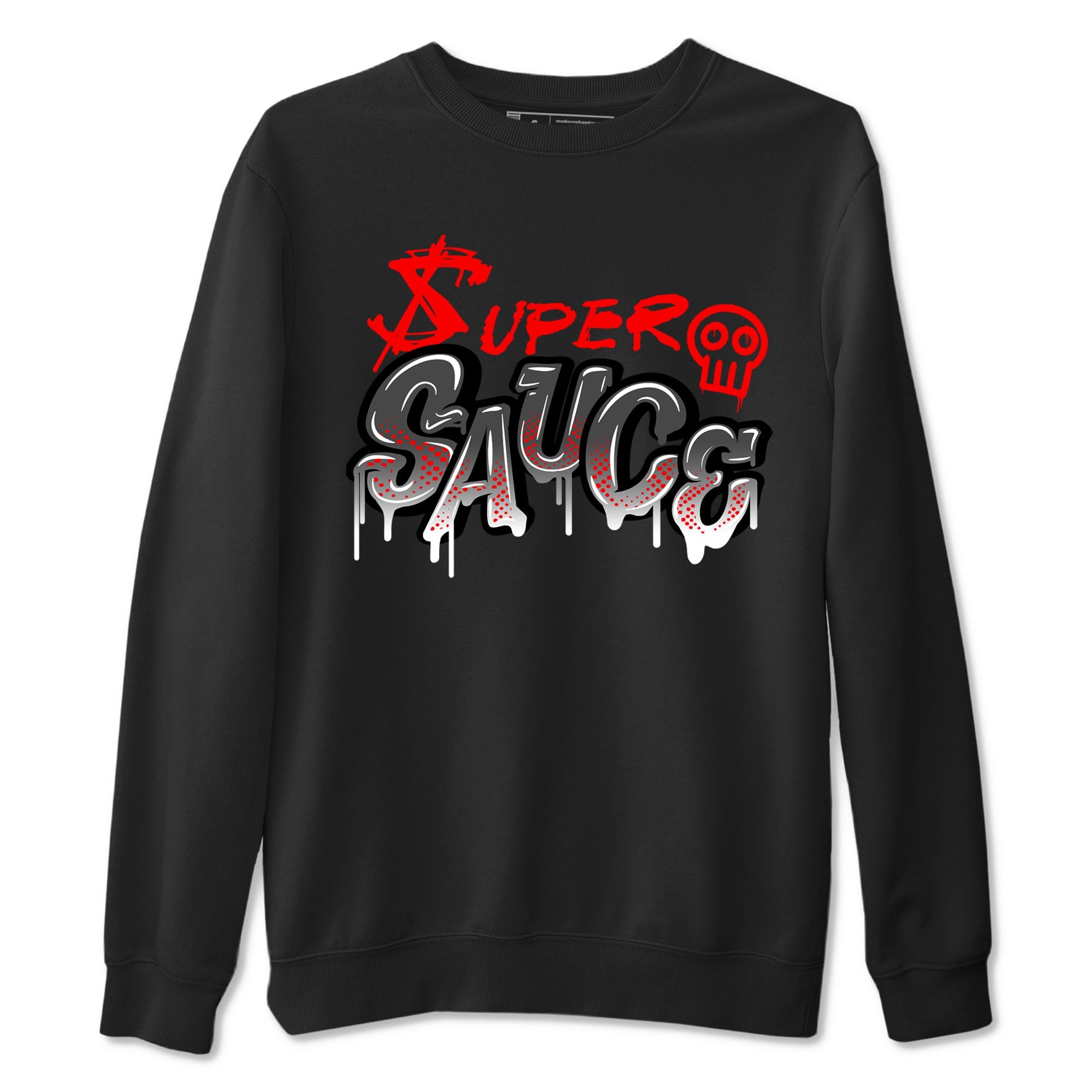 4s Bred Reimagined shirt to match jordans Super Sauce sneaker tees Air Jordan 4 Bred Reimagined Drip Gear Zone unisex cotton Black 2 crew neck shirt