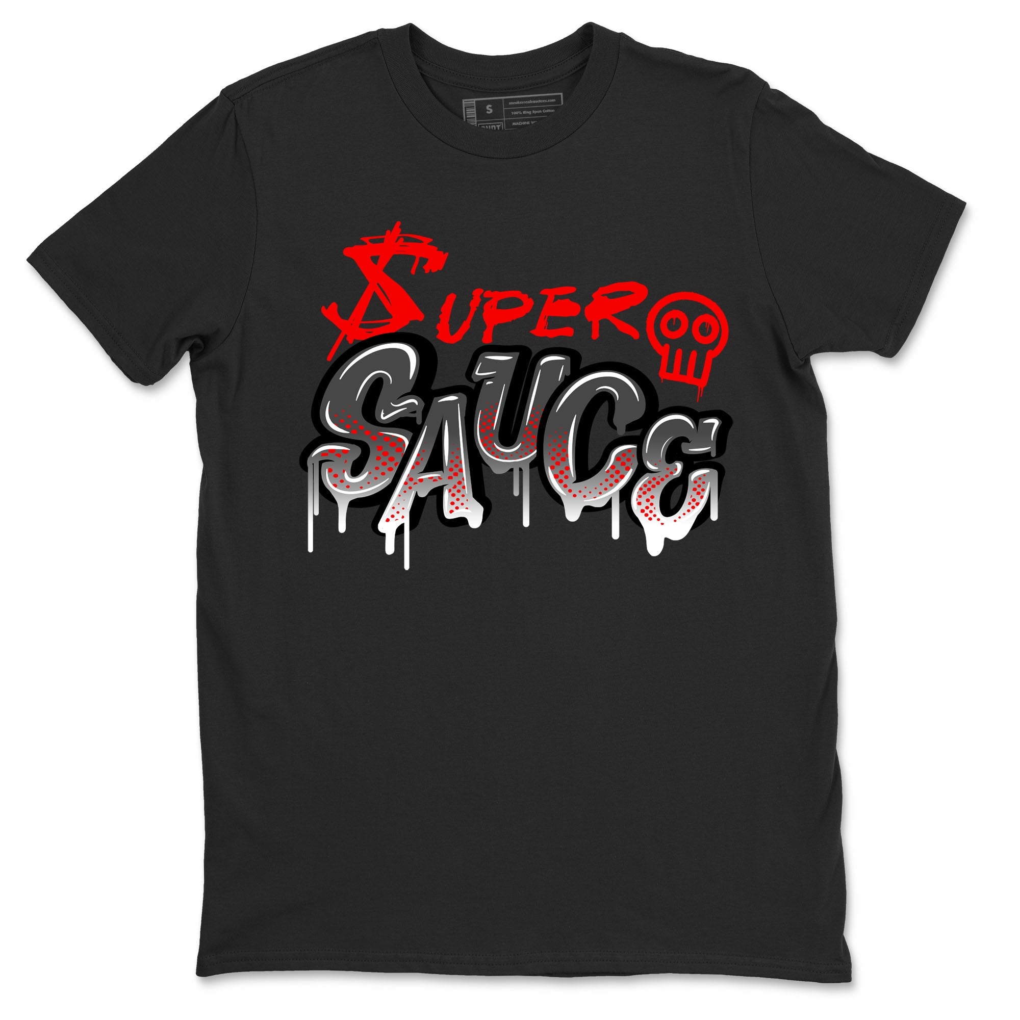 4s Bred Reimagined shirt to match jordans Super Sauce sneaker tees Air Jordan 4 Bred Reimagined Drip Gear Zone unisex cotton Black 2 crew neck shirt