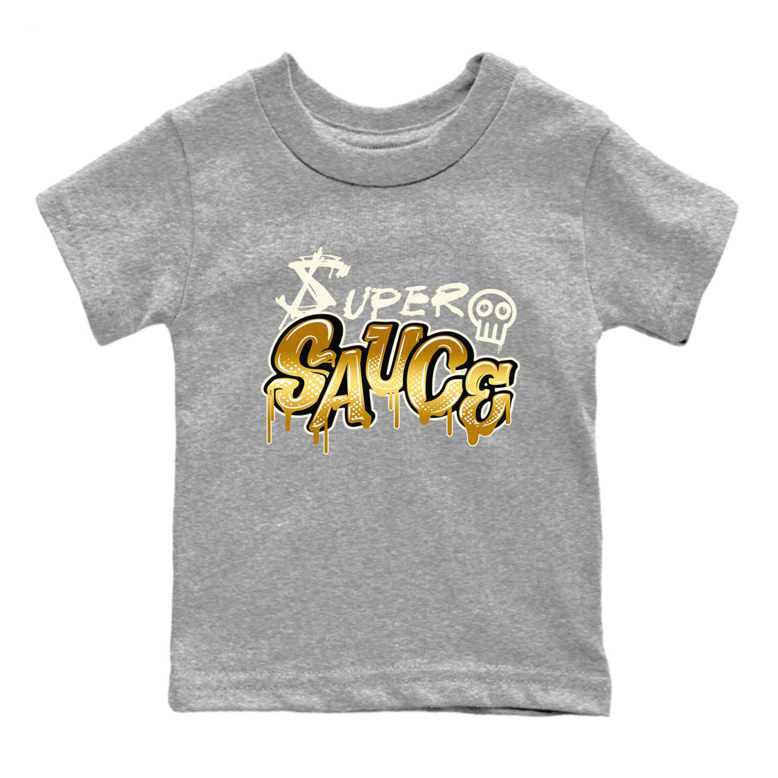 4s Sail shirt to match jordans Super Sauce sneaker tees Air Jordan 4 Sail Drip Gear Zone 4s Metallic Gold sneaker release tees baby toddler Heather Grey 2 cotton Shirt