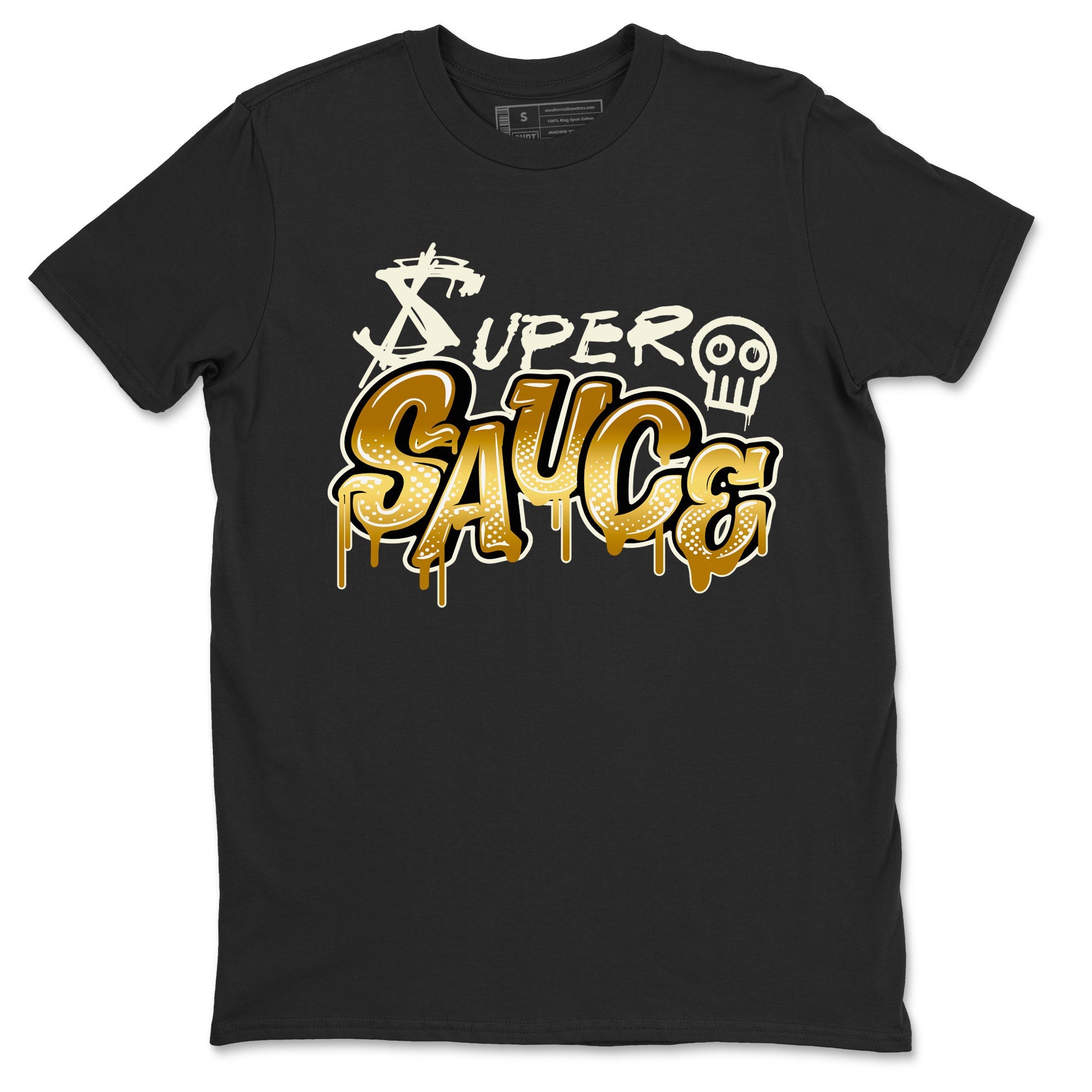 4s Sail shirt to match jordans Super Sauce sneaker tees Air Jordan 4 Sail Drip Gear Zone 4s Metallic Gold Sneaker Release Tees unisex cotton Black 2 crew neck shirt