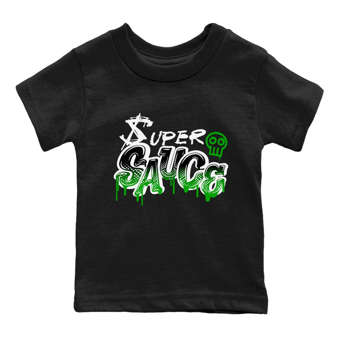 5s Lucky Green shirt to match jordans Super Sauce sneaker tees Air Jordan 5 Lucky Green Drip Gear Zone baby toddler Black 2 cotton Shirt