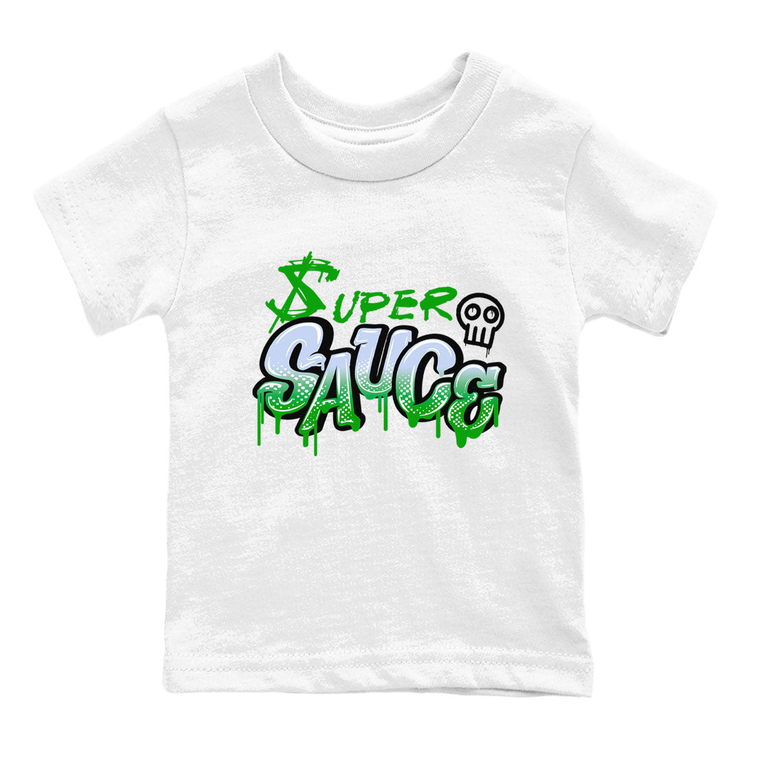 5s Lucky Green shirt to match jordans Super Sauce sneaker tees Air Jordan 5 Lucky Green Drip Gear Zone baby toddler White 2 cotton Shirt