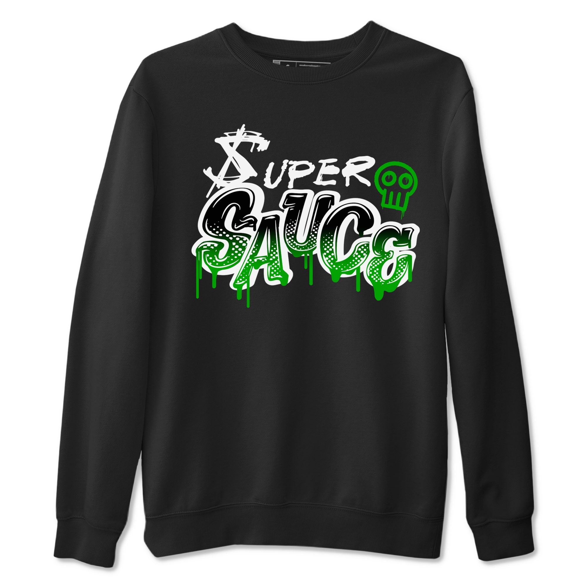 5s Lucky Green shirt to match jordans Super Sauce sneaker tees Air Jordan 5 Lucky Green Drip Gear Zone unisex cotton Black 2 crew neck shirt