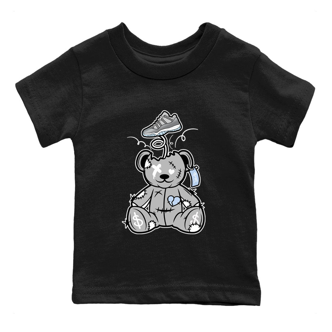 11s Cool Grey shirt to match jordans Surprise Teddy Bear sneaker tees Air Jordan 11 Cool Grey Drip Gear Zone baby toddler Black 2 cotton Shirt