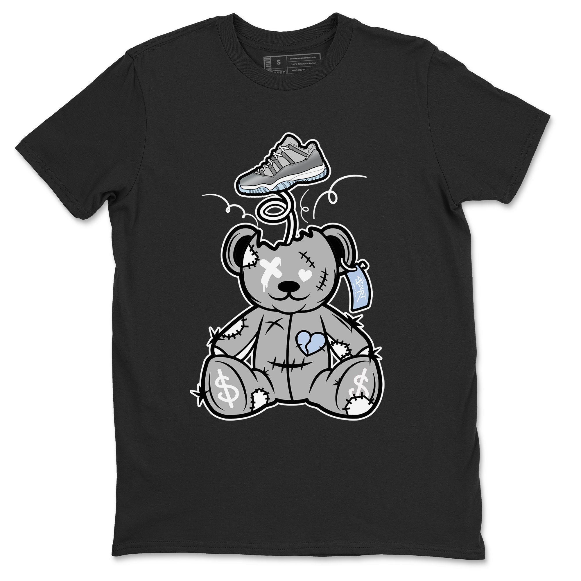 11s Cool Grey shirt to match jordans Surprise Teddy Bear sneaker tees Air Jordan 11 Cool Grey Drip Gear Zone unisex cotton Black 2 crew neck shirt
