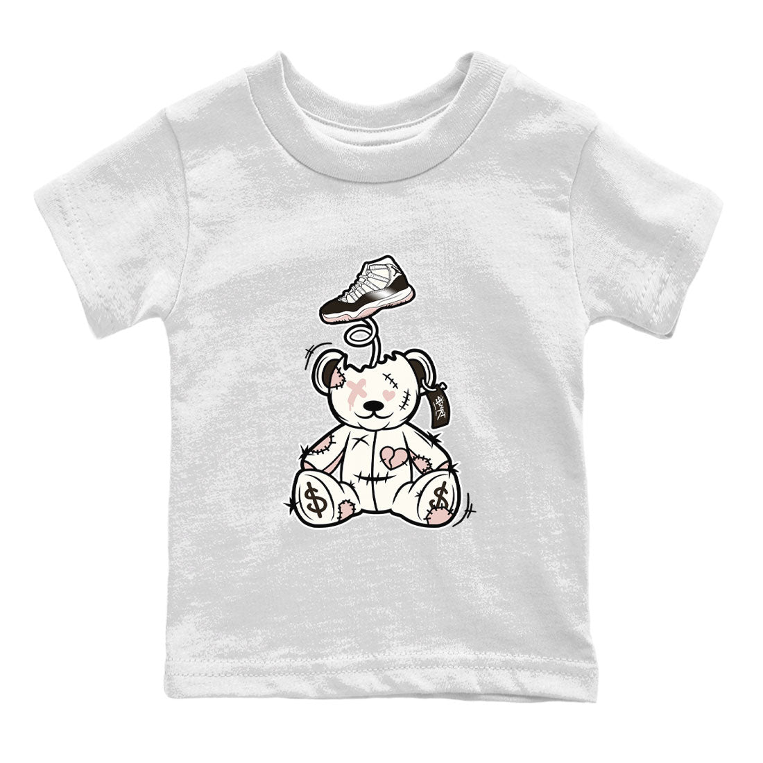 Air Jordan 11 Neapolitan shirt to match jordans Surprise Teddy Bear sneaker matching t-shirts and clothing Air Jordan 11 Neapolitan Drip Gear Zone Youth Kids Toddler White 2 T-Shirt