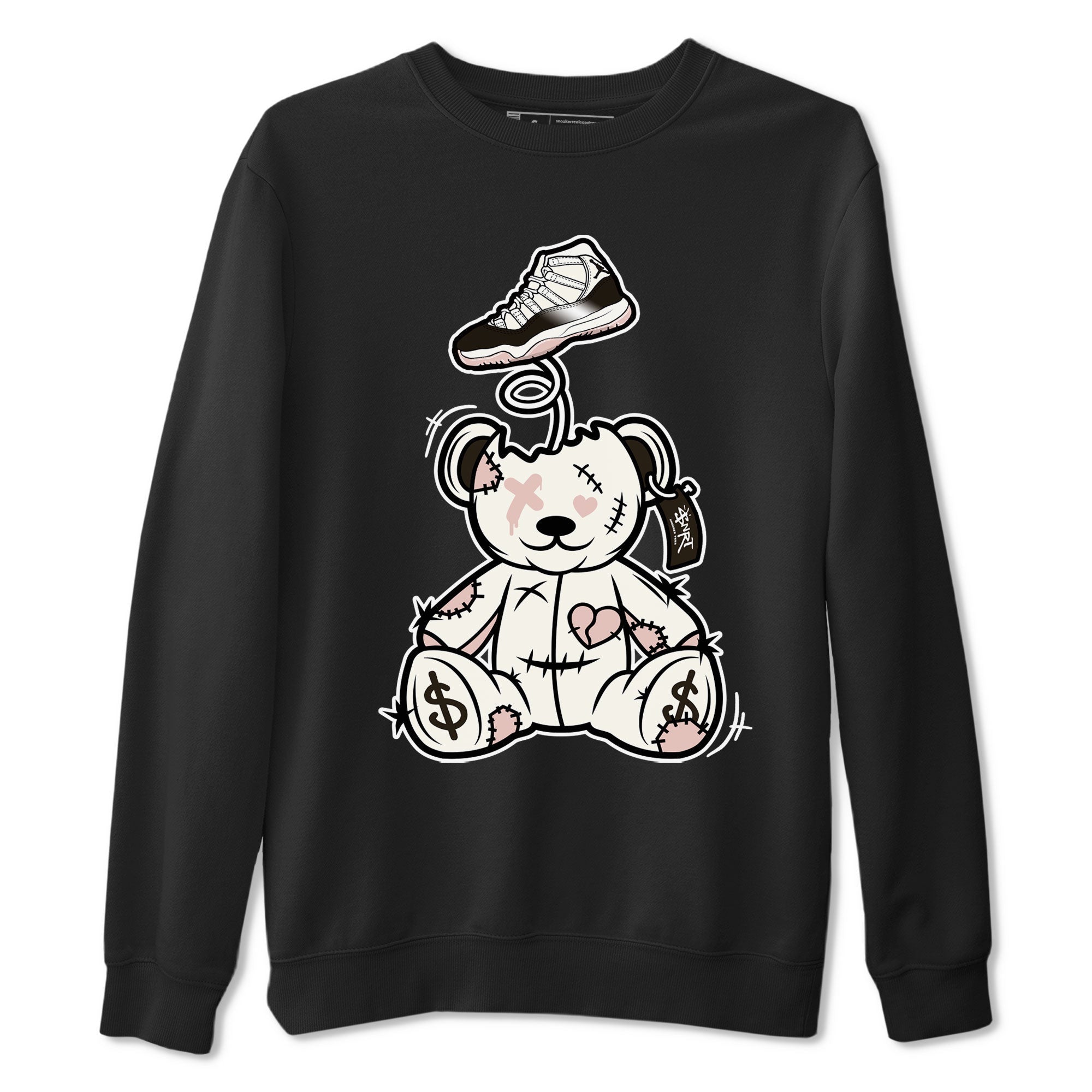Air Jordan 11 Neapolitan shirt to match jordans Surprise Teddy Bear sneaker matching t-shirts and clothing Air Jordan 11 Neapolitan Drip Gear Zone Cotton Casual Unisex Black 2 T-Shirt