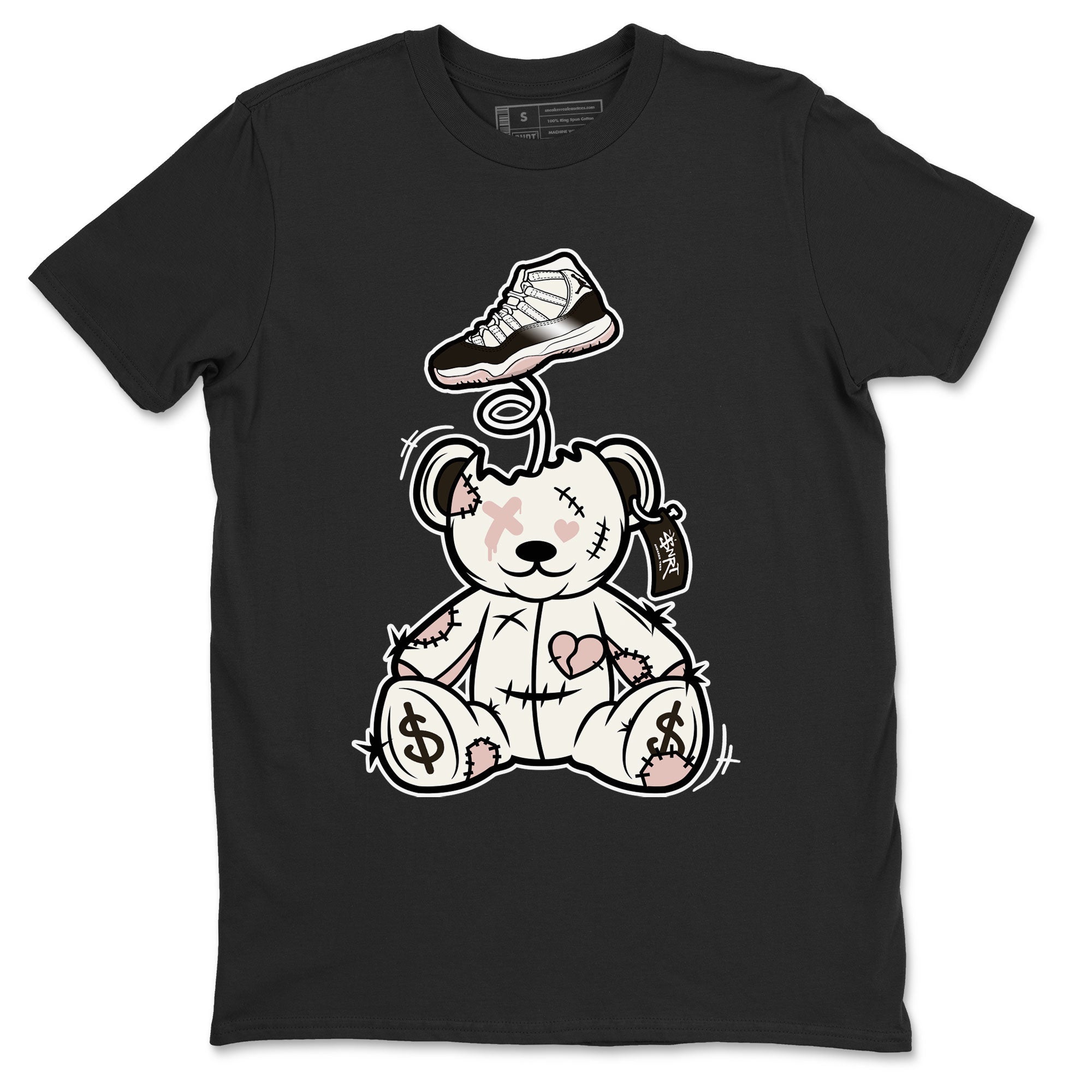 Air Jordan 11 Neapolitan shirt to match jordans Surprise Teddy Bear sneaker matching t-shirts and clothing Air Jordan 11 Neapolitan Drip Gear Zone Cotton Casual Unisex Black 2 T-Shirt