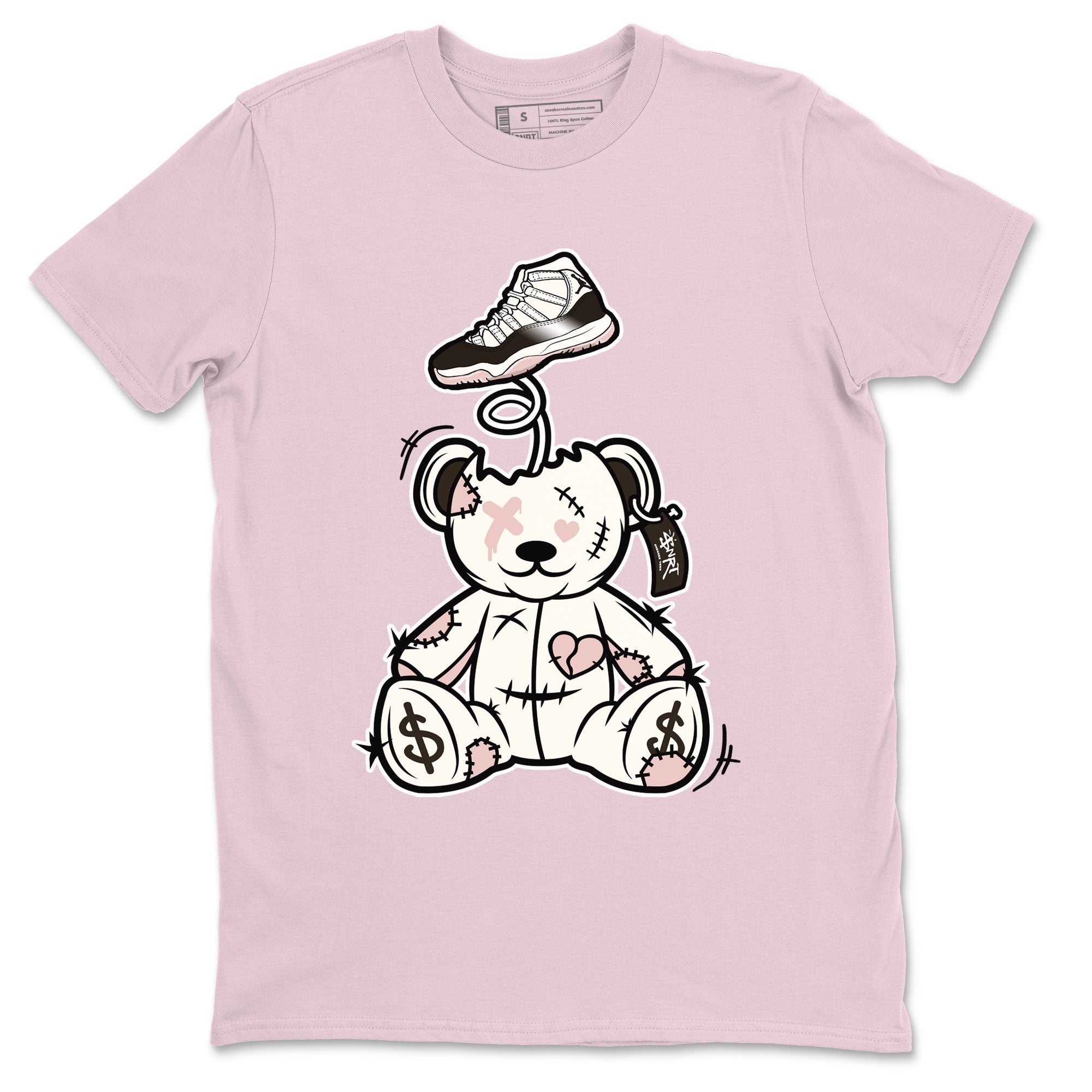 Air Jordan 11 Neapolitan shirt to match jordans Surprise Teddy Bear sneaker matching t-shirts and clothing Air Jordan 11 Neapolitan Drip Gear Zone Cotton Casual Unisex Pink 2 T-Shirt