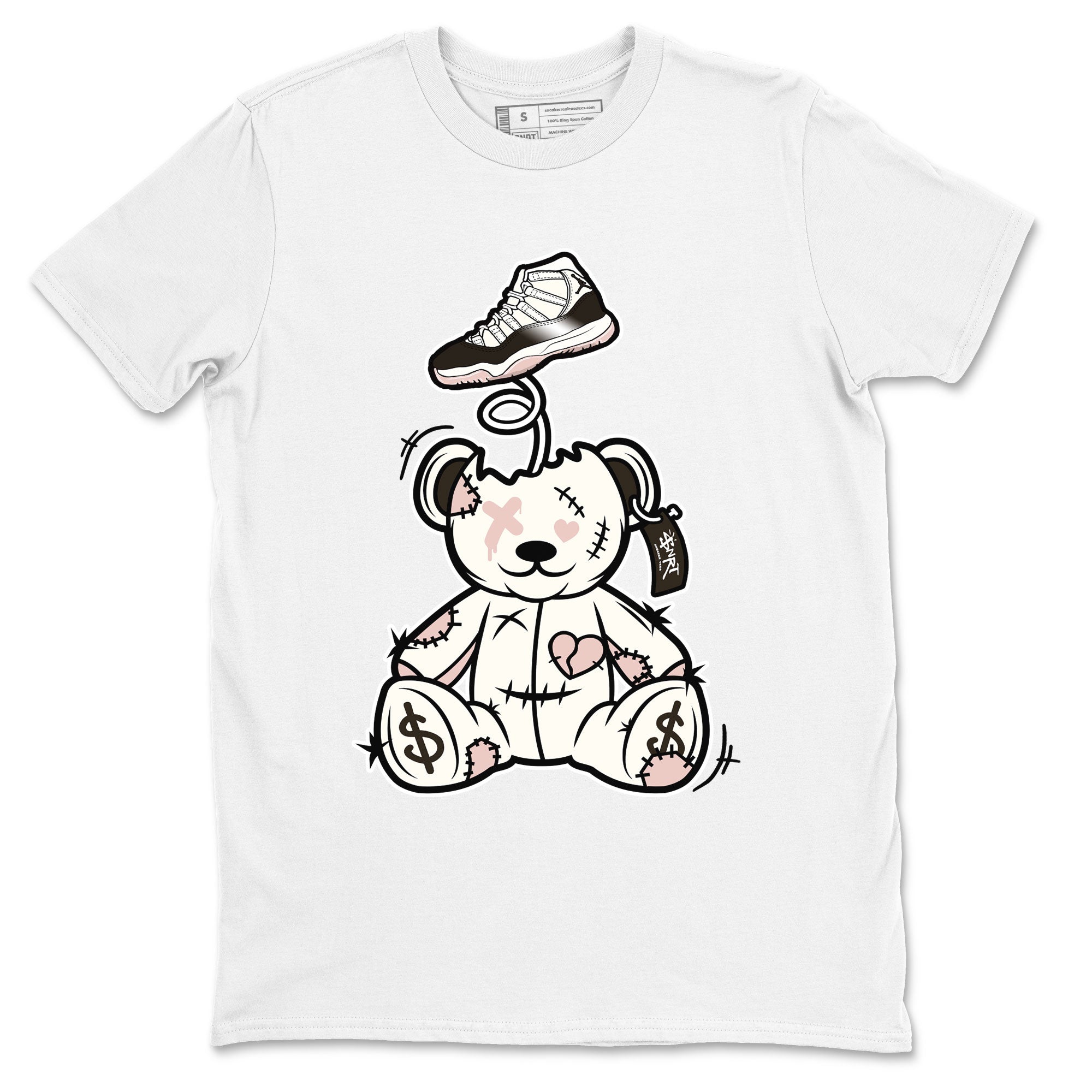 Air Jordan 11 Neapolitan shirt to match jordans Surprise Teddy Bear sneaker matching t-shirts and clothing Air Jordan 11 Neapolitan Drip Gear Zone Cotton Casual Unisex White 2 T-Shirt