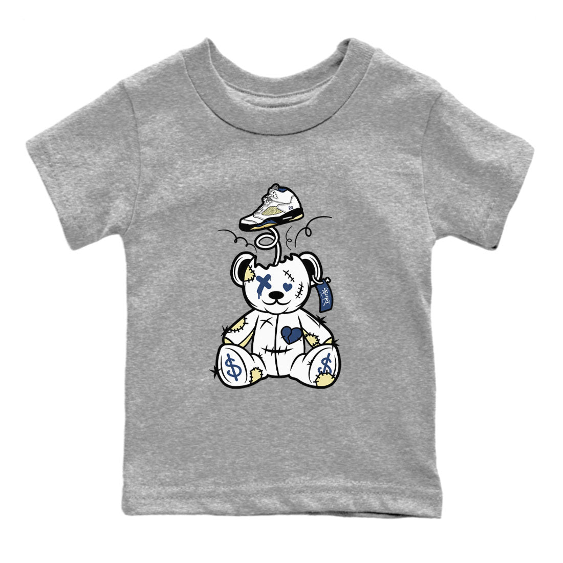 Air Jordan 5 A Ma Maniere x Dawn shirt to match jordans Surprise Teddy Bear sneaker tees Air Jordan 5 A Ma Maniere x Photon Dust Drip Gear Zone Streetwear Brand Sneaker Matching Shirt Baby Toddler Heather Grey 2 T-Shirt