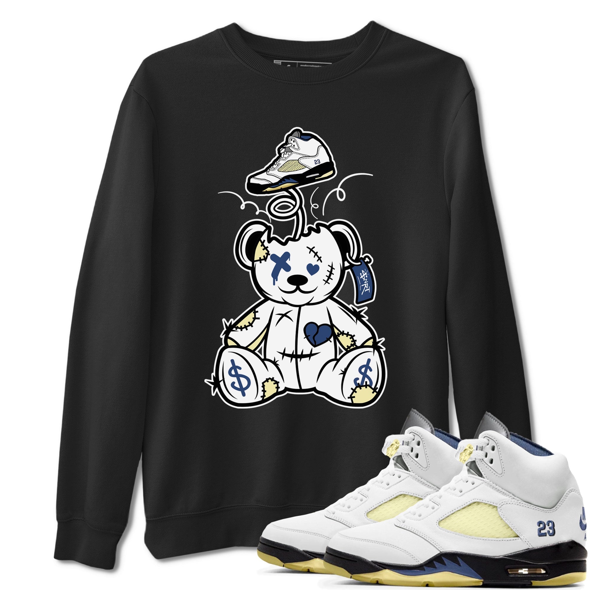 Air Jordan 5 A Ma Maniere x Dawn shirt to match jordans Surprise Teddy Bear sneaker tees Air Jordan 5 A Ma Maniere x Photon Dust Drip Gear Zone Streetwear Brand Sneaker Matching Shirt Unisex Black 1 T-Shirt