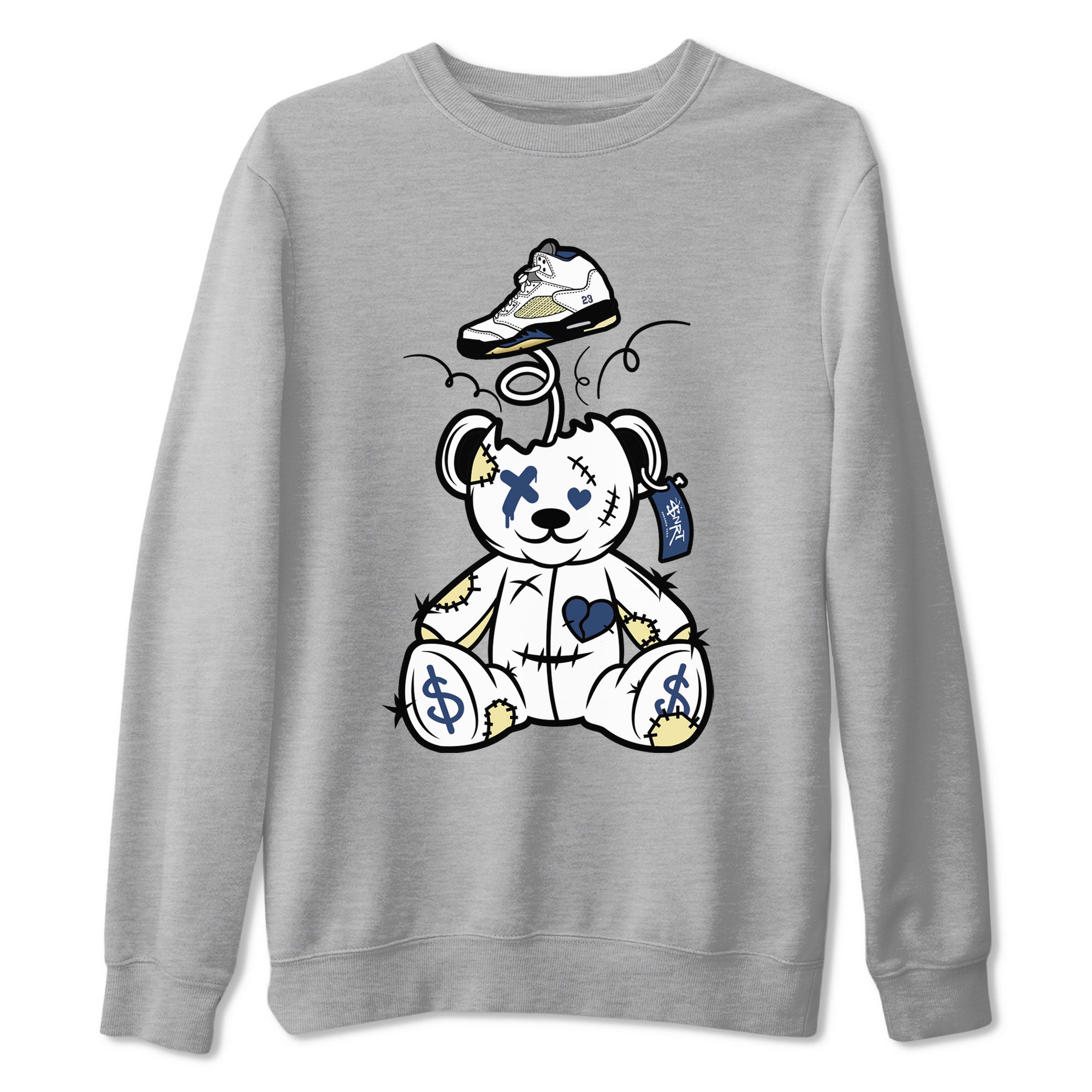 Air Jordan 5 A Ma Maniere x Dawn shirt to match jordans Surprise Teddy Bear sneaker tees Air Jordan 5 A Ma Maniere x Photon Dust Drip Gear Zone Streetwear Brand Sneaker Matching Shirt Unisex Heather Grey 2 T-Shirt