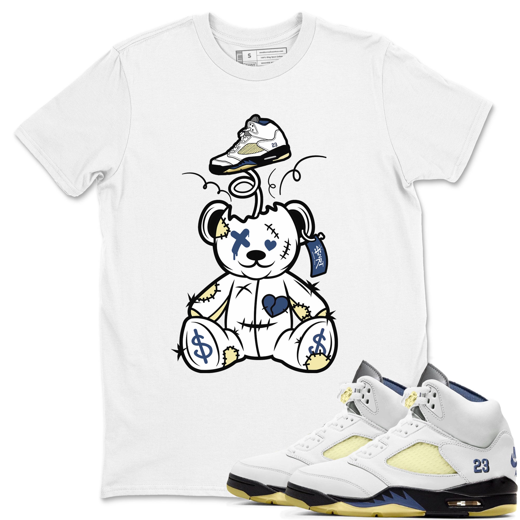 Air Jordan 5 A Ma Maniere x Dawn shirt to match jordans Surprise Teddy Bear sneaker tees Air Jordan 5 A Ma Maniere x Photon Dust Drip Gear Zone Streetwear Brand Sneaker Matching Shirt Unisex White 1 T-Shirt
