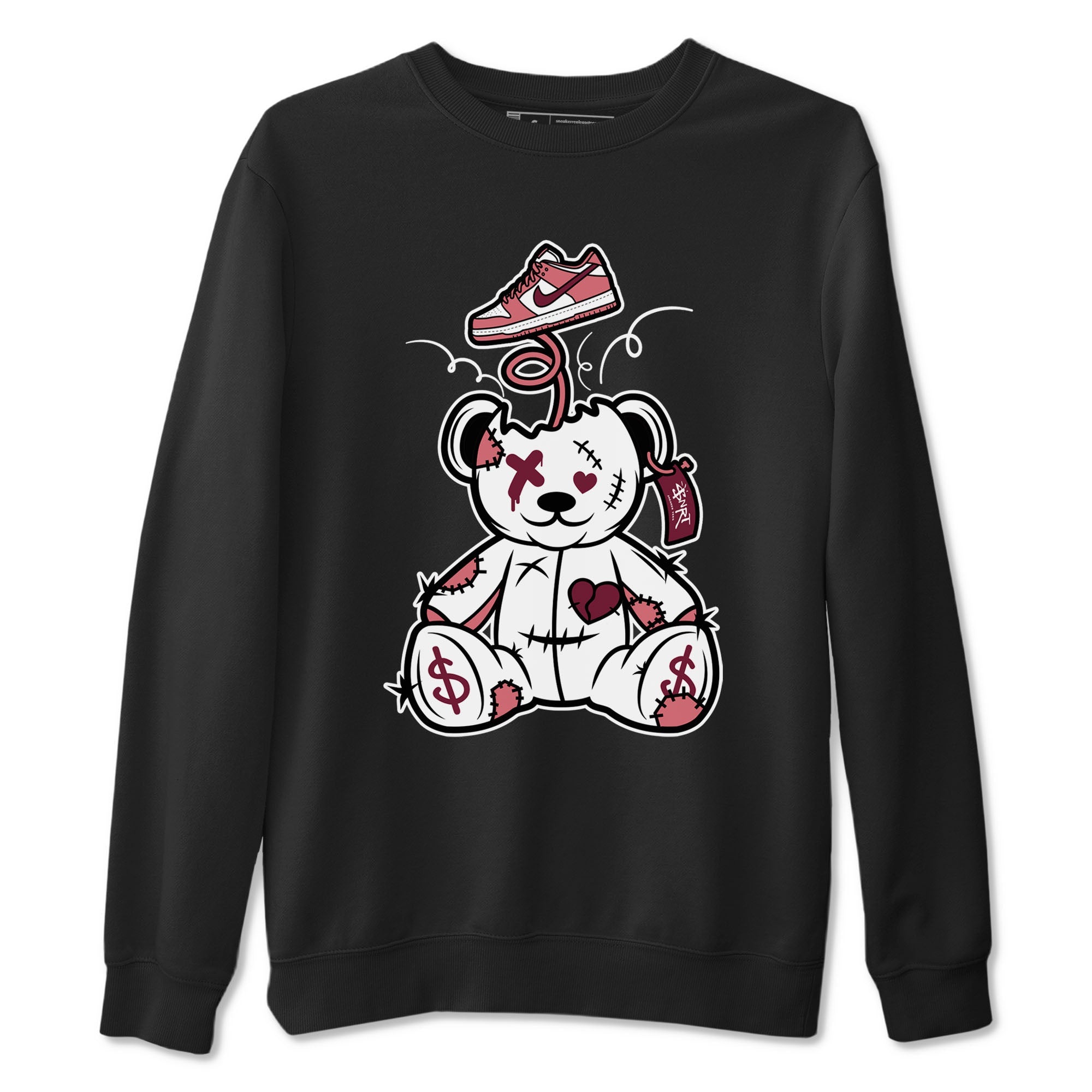 Dunk Valentine's Day shirt to match jordans Surprise Teddy Bear sneaker tees Dunks Valentine's Day Drip Gear Zone unisex cotton Black 2 crew neck shirt