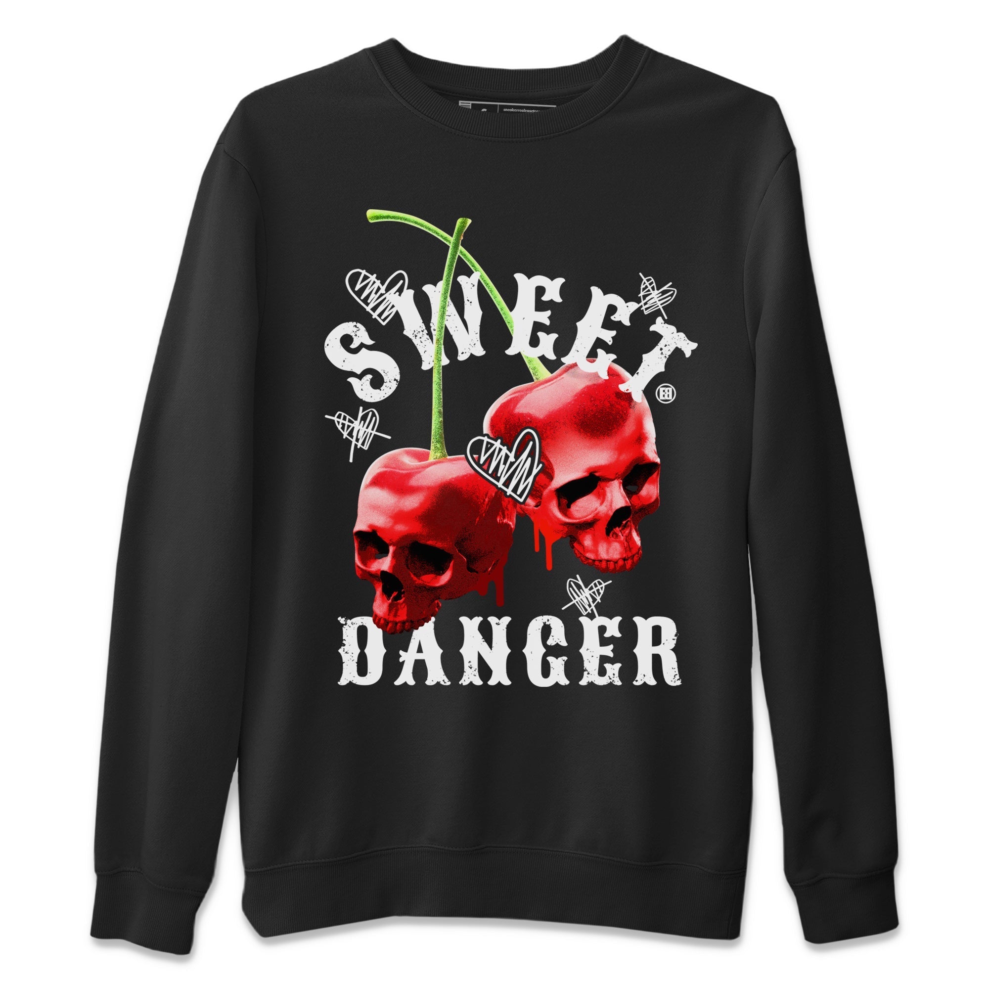 Air Jordan 11 Cherry Sneaker Match Tees Sweet Danger Streetwear Sneaker Shirt 11s Cherry Sneaker Release Tees AJ11 Varsity Red Unisex Shirts Black 2