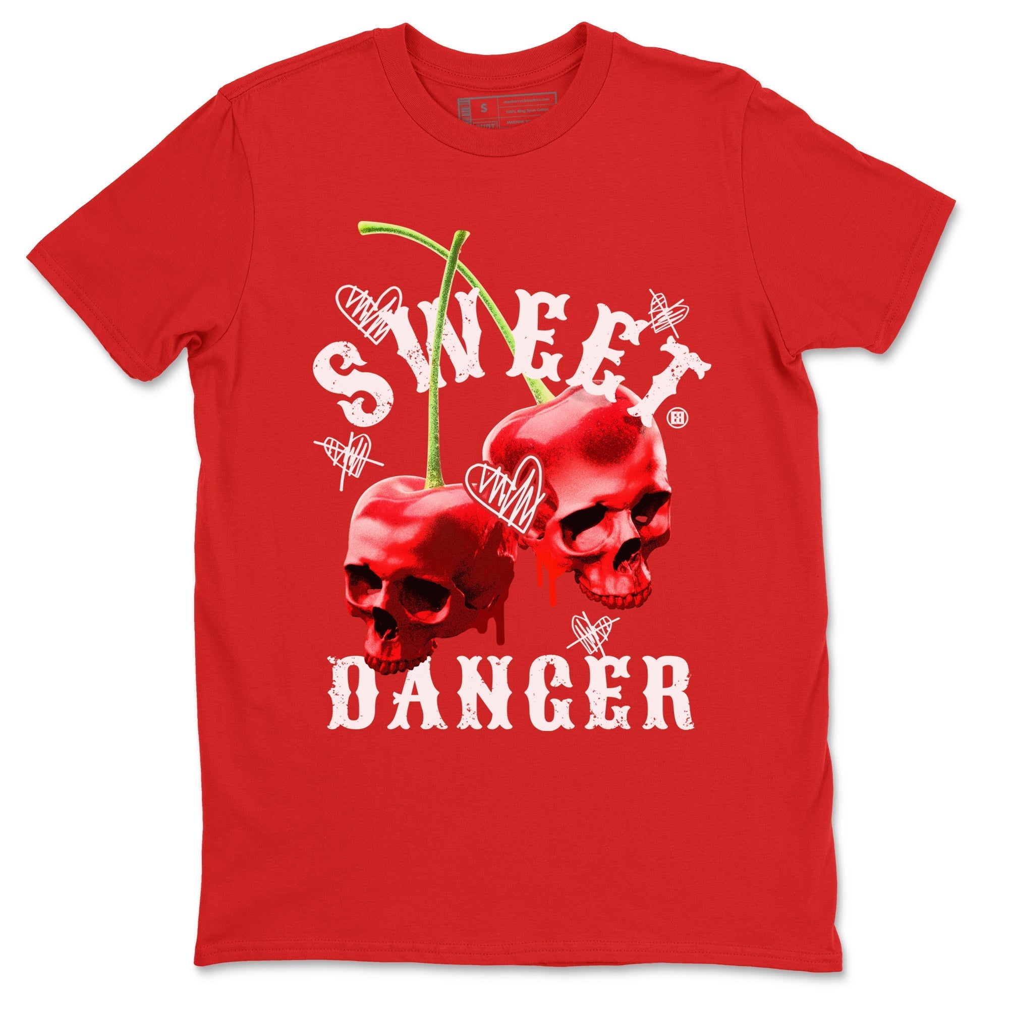 Air Jordan 11 Cherry Sneaker Match Tees Sweet Danger Streetwear Sneaker Shirt 11s Cherry Sneaker Release Tees AJ11 Varsity Red Unisex Shirts Red 2