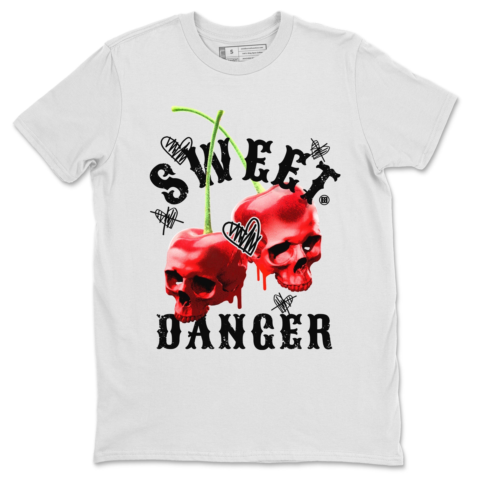 Air Jordan 11 Cherry Sneaker Match Tees Sweet Danger Streetwear Sneaker Shirt 11s Cherry Sneaker Release Tees AJ11 Varsity Red Unisex Shirts White 2