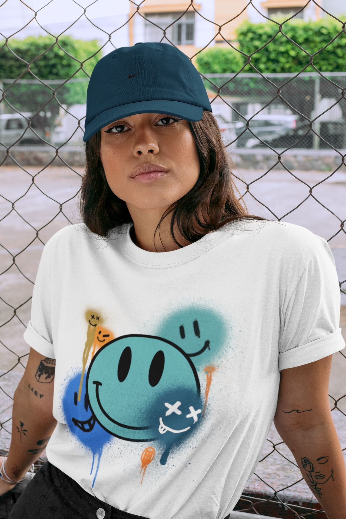 Yeezy 700 Faded Azure Shirt To Match Jordans Smile Painting Sneaker Tees Yeezy 700 Faded Azure Drip Gear Zone Sneaker Matching Clothing Unisex Shirts