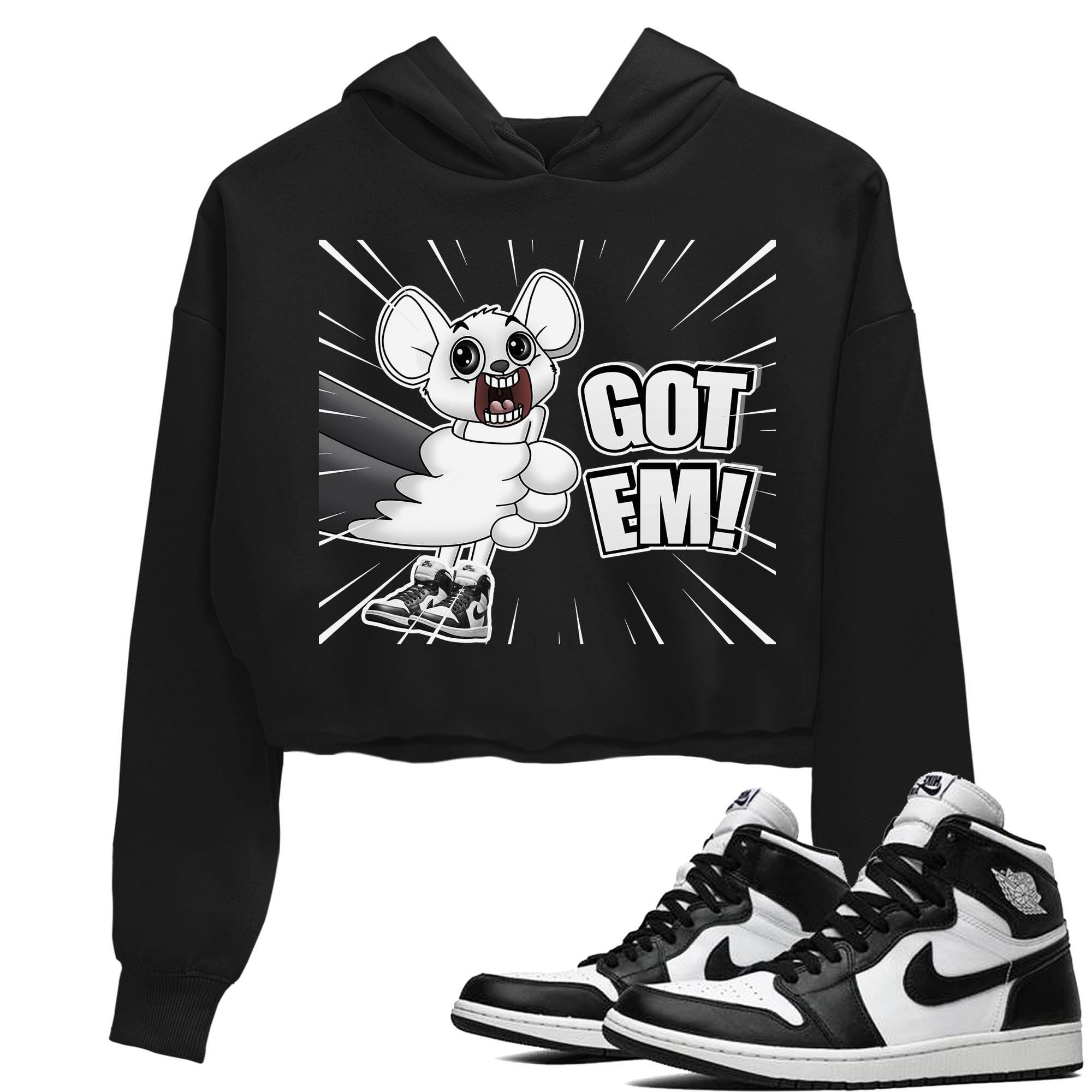 Jordan 1 Black White Sneaker Matching T-Shirt T&J Got Em Sneaker Tees Jordan 1 Black White Sneaker Release Tees Women's Shirts