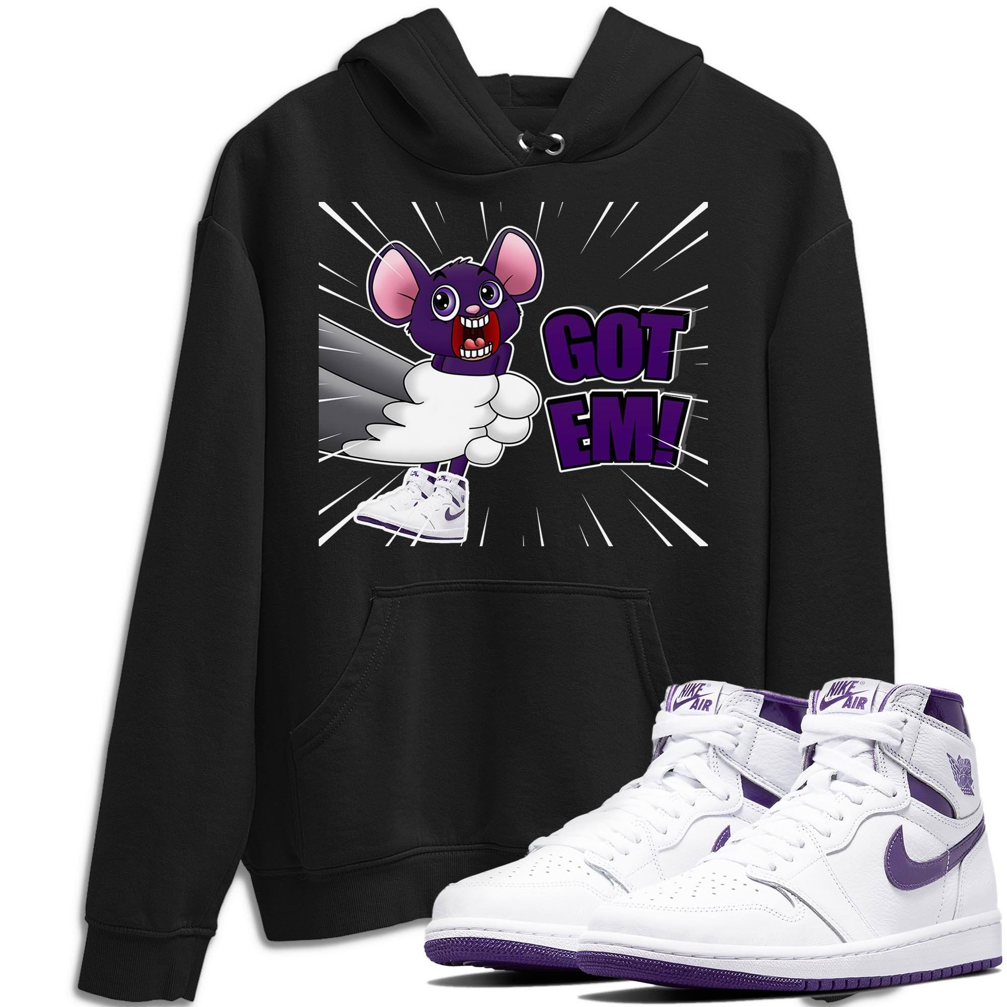 Jordan 1 WMNS Court Purple Shirt To Match Jordans T&J Got Em Sneaker Tees Jordan 1 WMNS Court Purple Drip Gear Zone Sneaker Matching Clothing Unisex Shirts