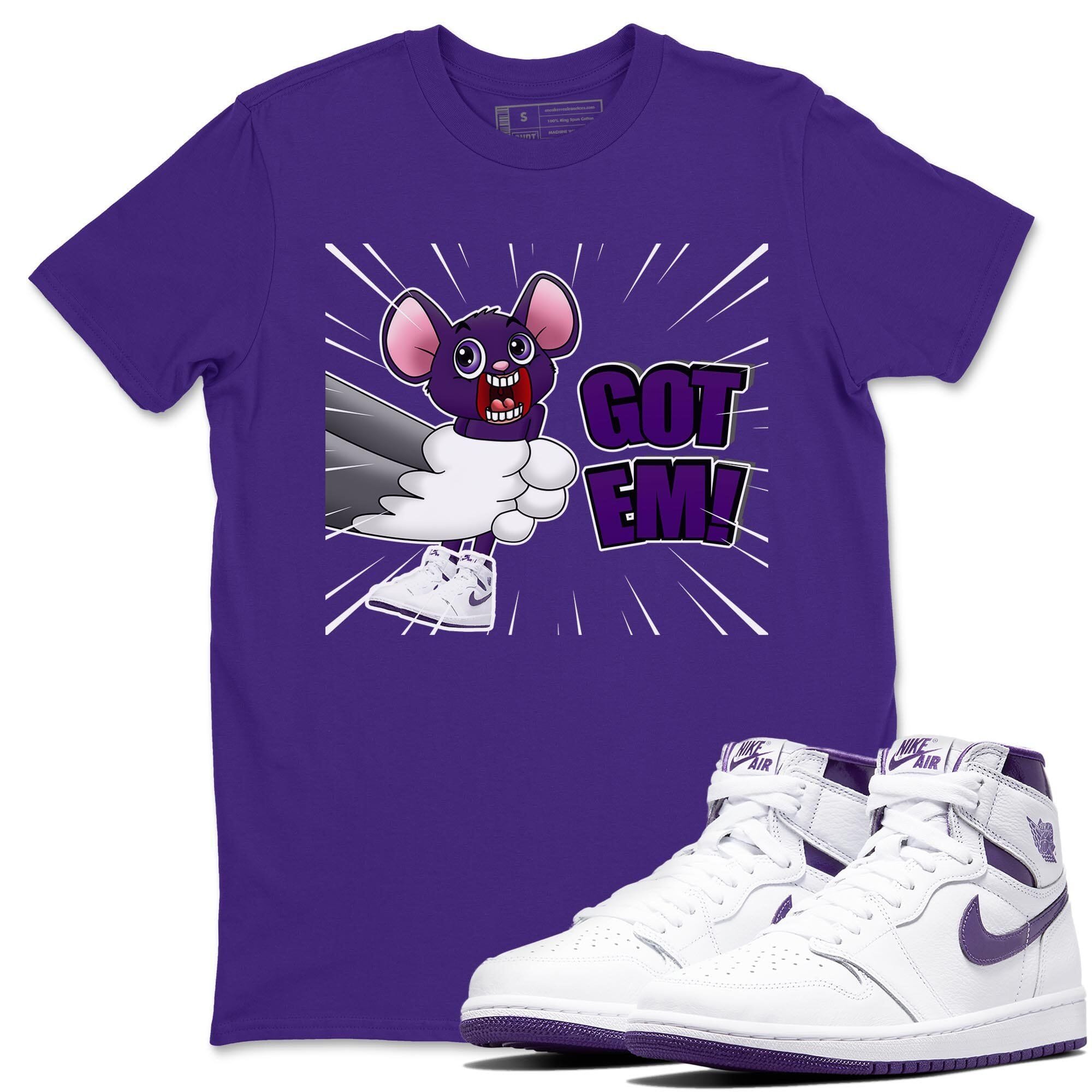 Jordan 1 WMNS Court Purple Shirt To Match Jordans T&J Got Em Sneaker Tees Jordan 1 WMNS Court Purple Drip Gear Zone Sneaker Matching Clothing Unisex Shirts