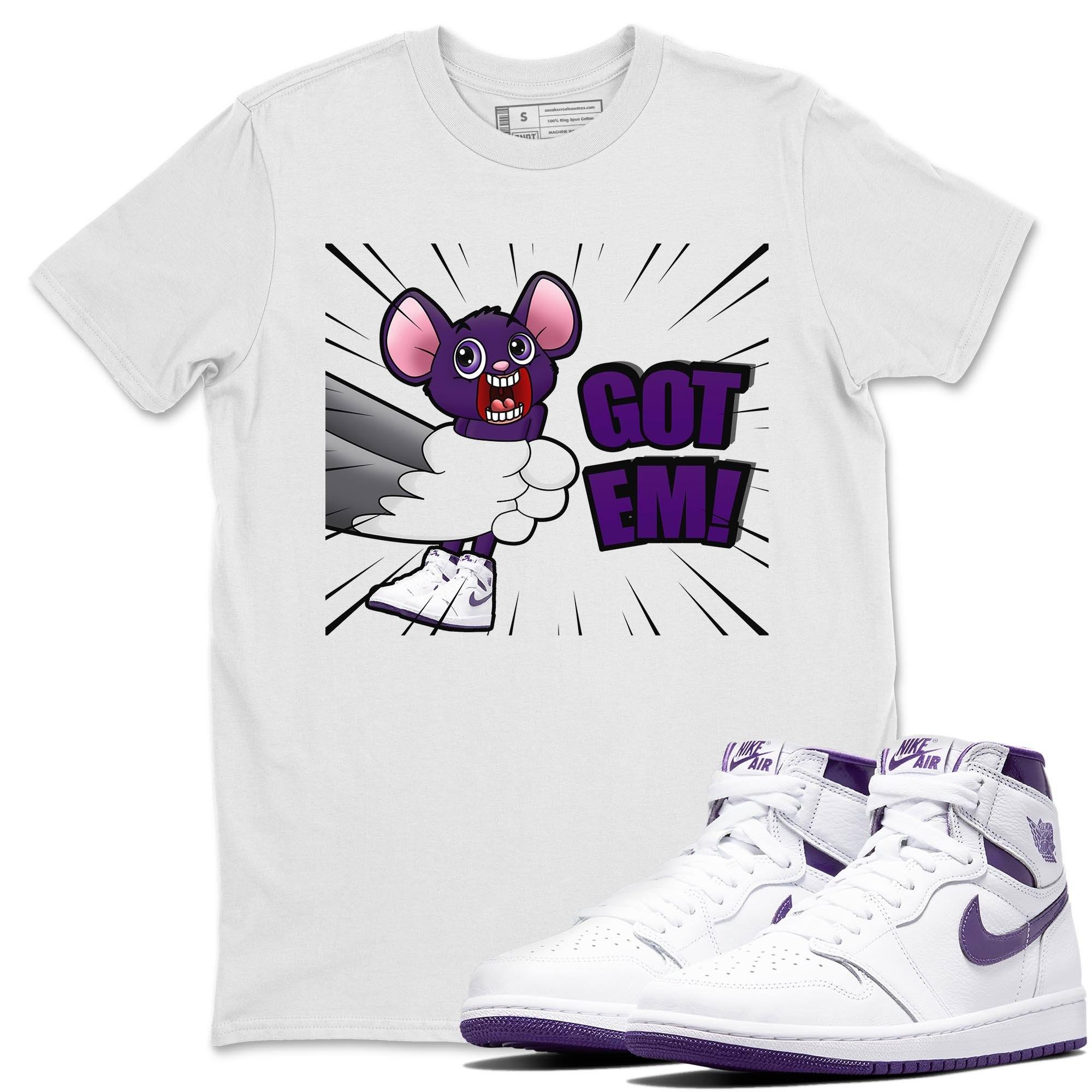 Jordan 1 WMNS Court Purple Shirt To Match Jordans T&J Got Em Sneaker Tees Jordan 1 WMNS Court Purple Drip Gear Zone Sneaker Matching Clothing Unisex Shirts