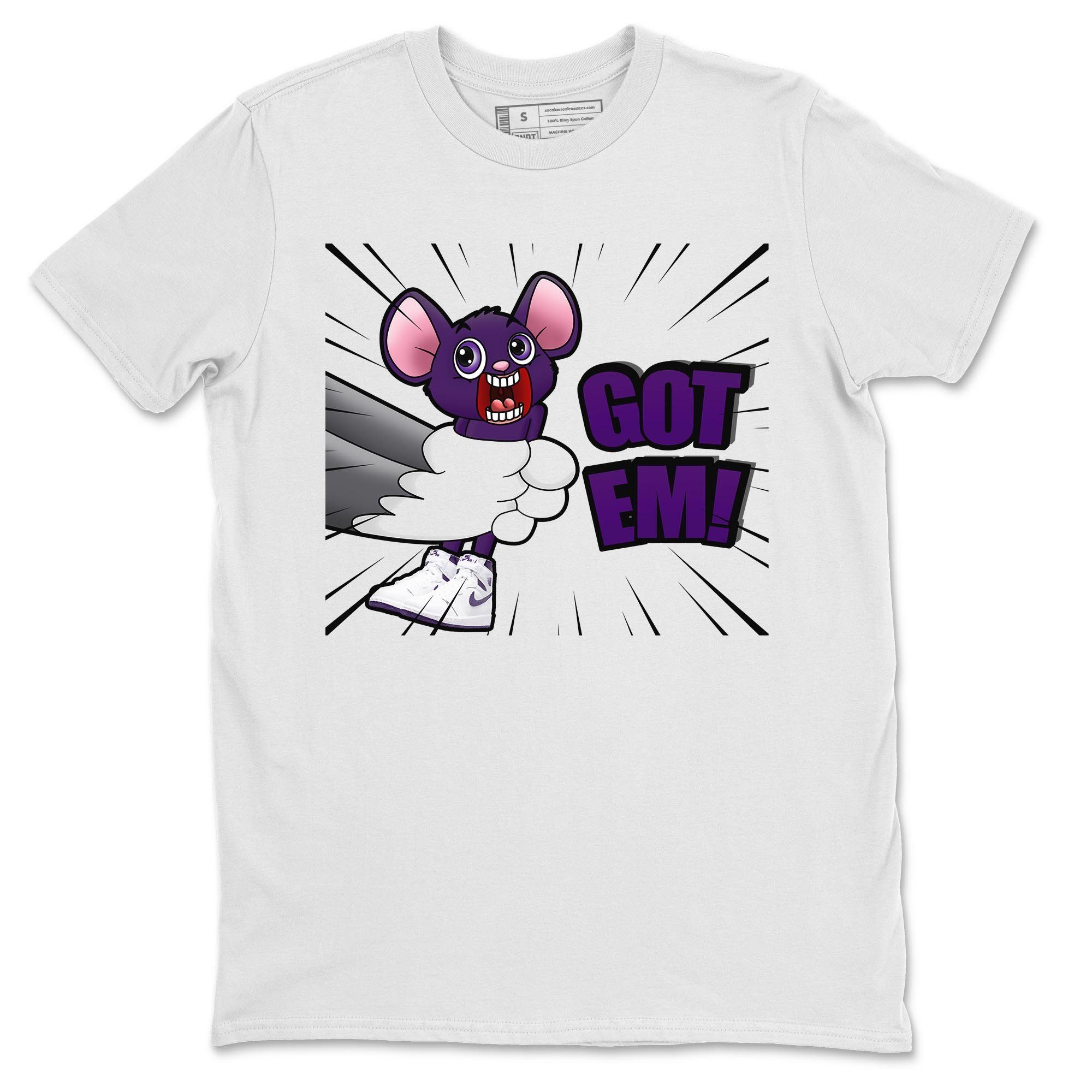 Jordan 1 WMNS Court Purple Shirt To Match Jordans T&J Got Em Sneaker Tees Jordan 1 WMNS Court Purple Drip Gear Zone Sneaker Matching Clothing Unisex Shirts