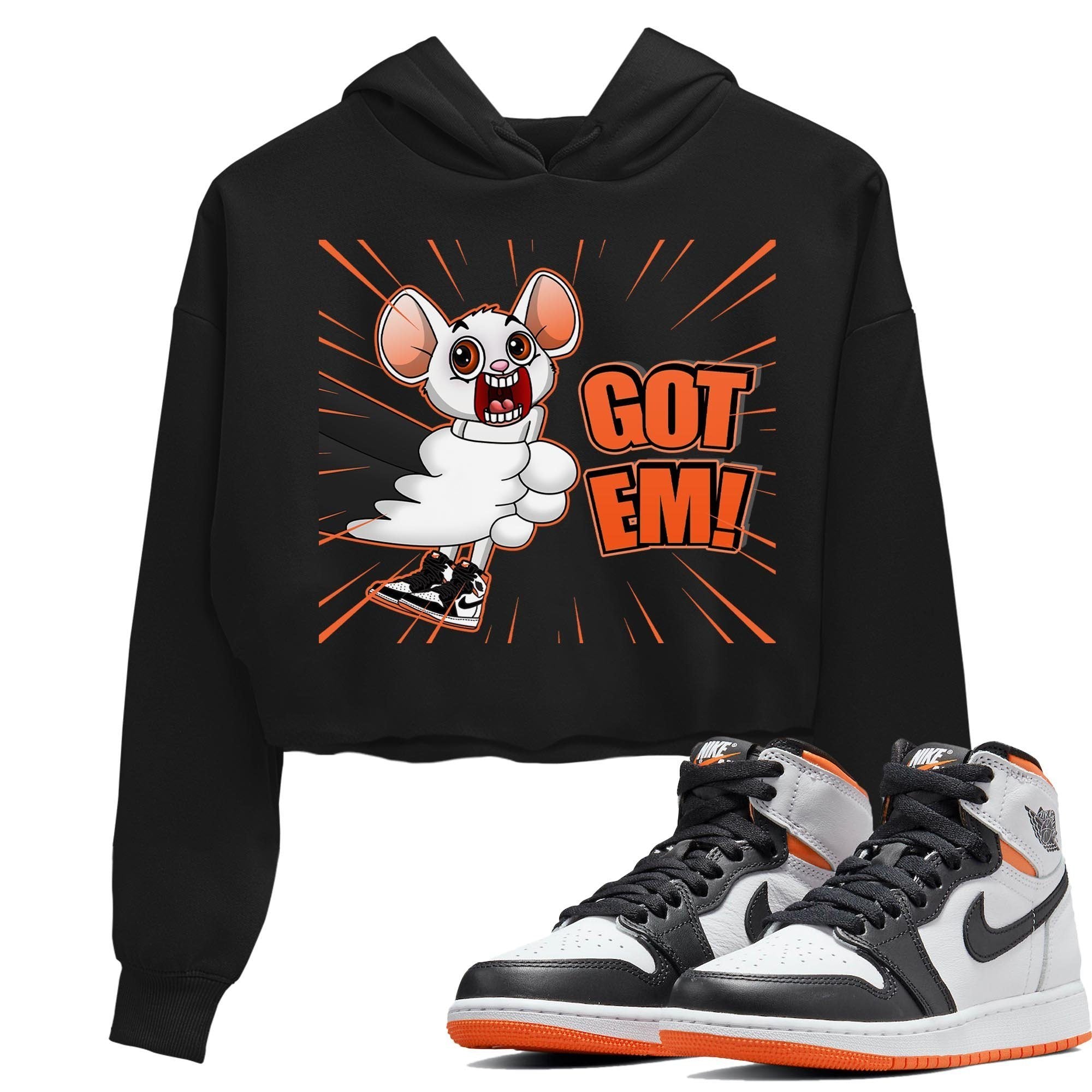 Jordan 1 Electro Orange Sneaker Matching T-Shirt T&J Got Em Sneaker Tees Jordan 1 Electro Orange Sneaker Release Tees Women's Shirts