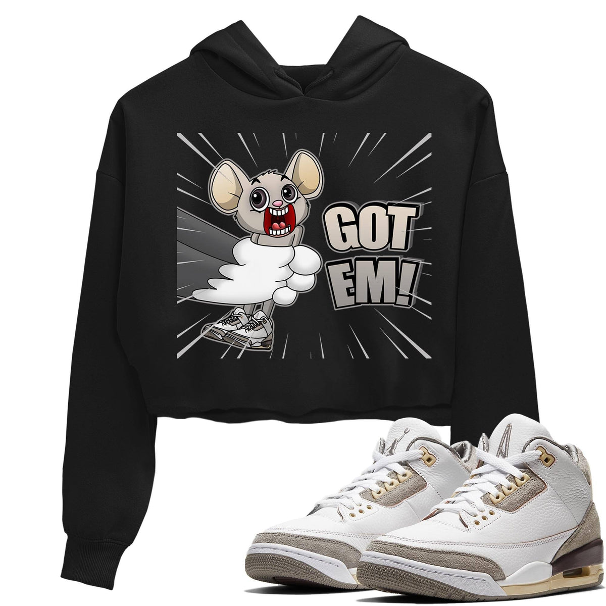 Jordan 3 A Ma Maniere Sneaker Matching T-Shirt T&J Got Em Sneaker Tees Jordan 3 A Ma Maniere Sneaker Release Tees Women's Shirts