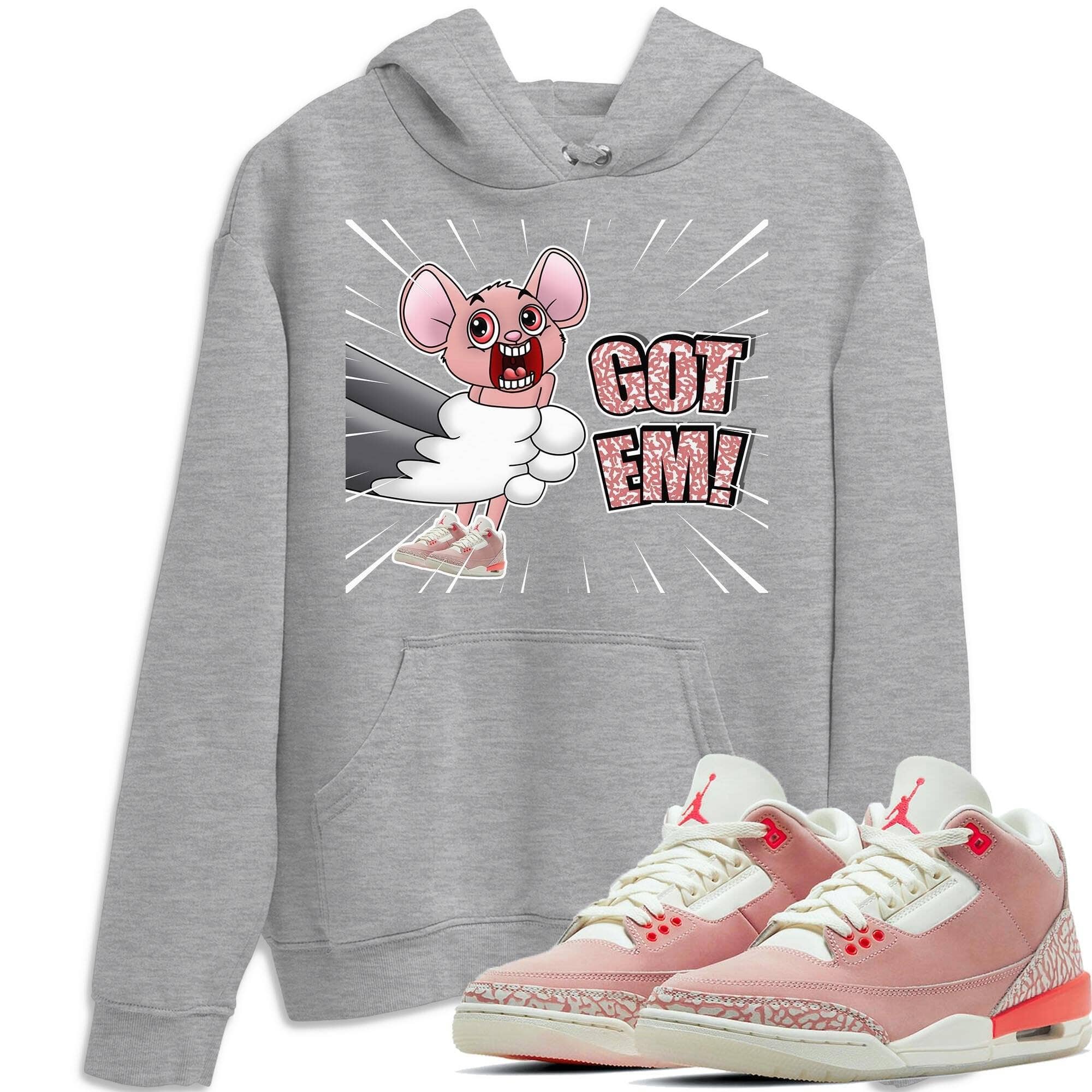 Jordan 3 Rust Pink Shirt To Match Jordans T&J Got Em Sneaker Tees Jordan 3 Rust Pink Drip Gear Zone Sneaker Matching Clothing Unisex Shirts